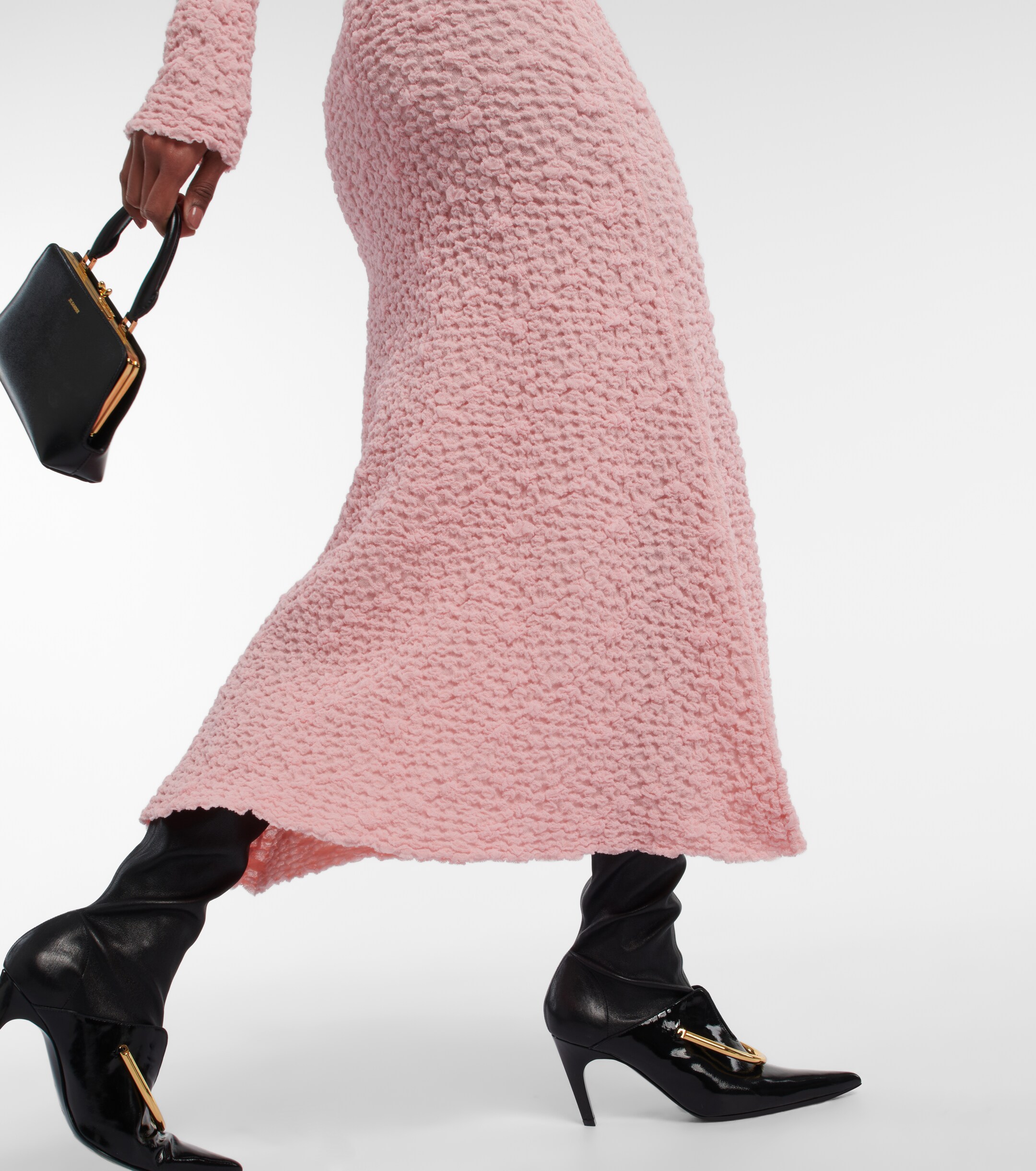 Sportmax Rea smocked cotton-blend maxi dress