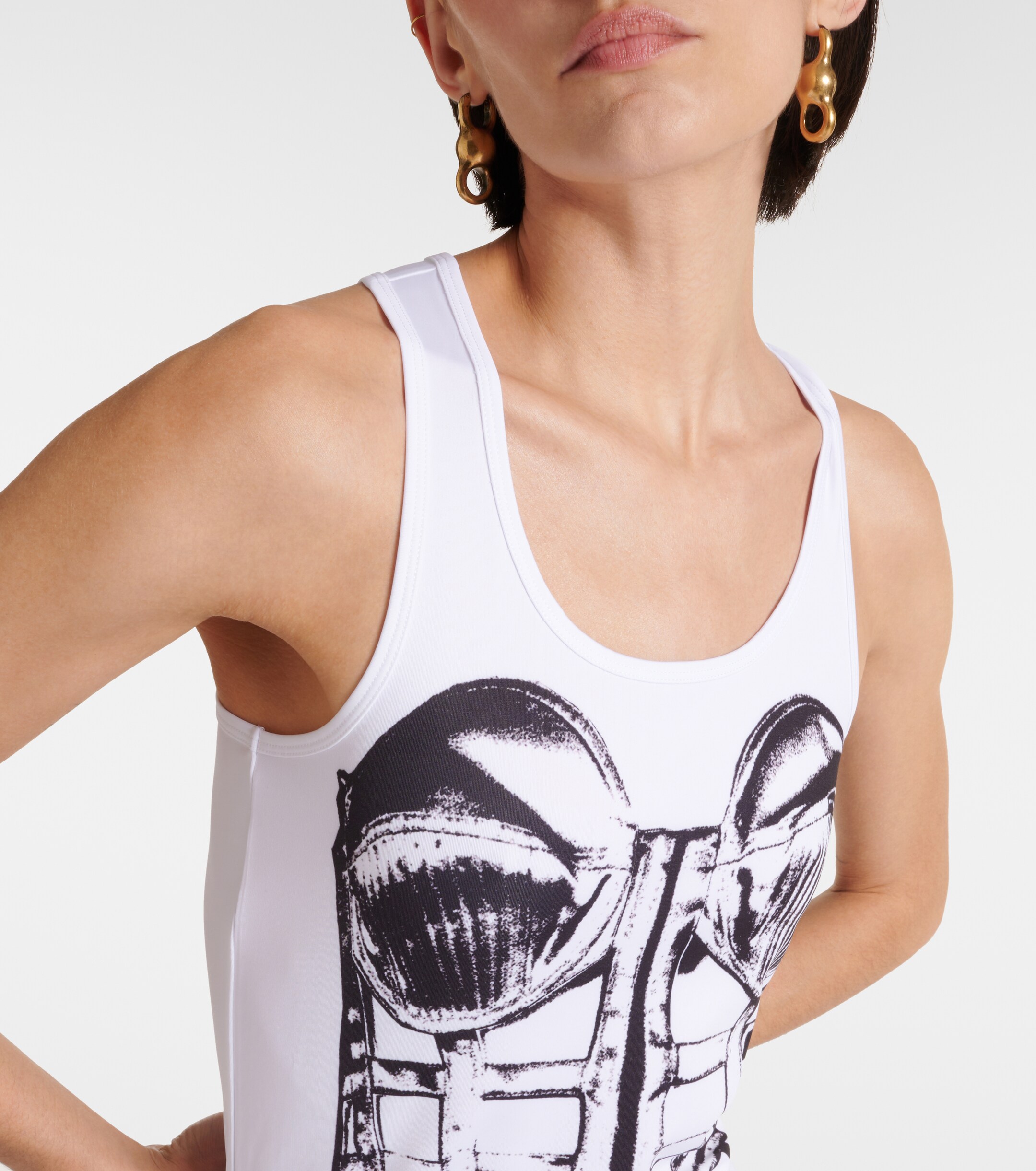 Jean Paul Gaultier Trompe l'oeil jersey maxi dress