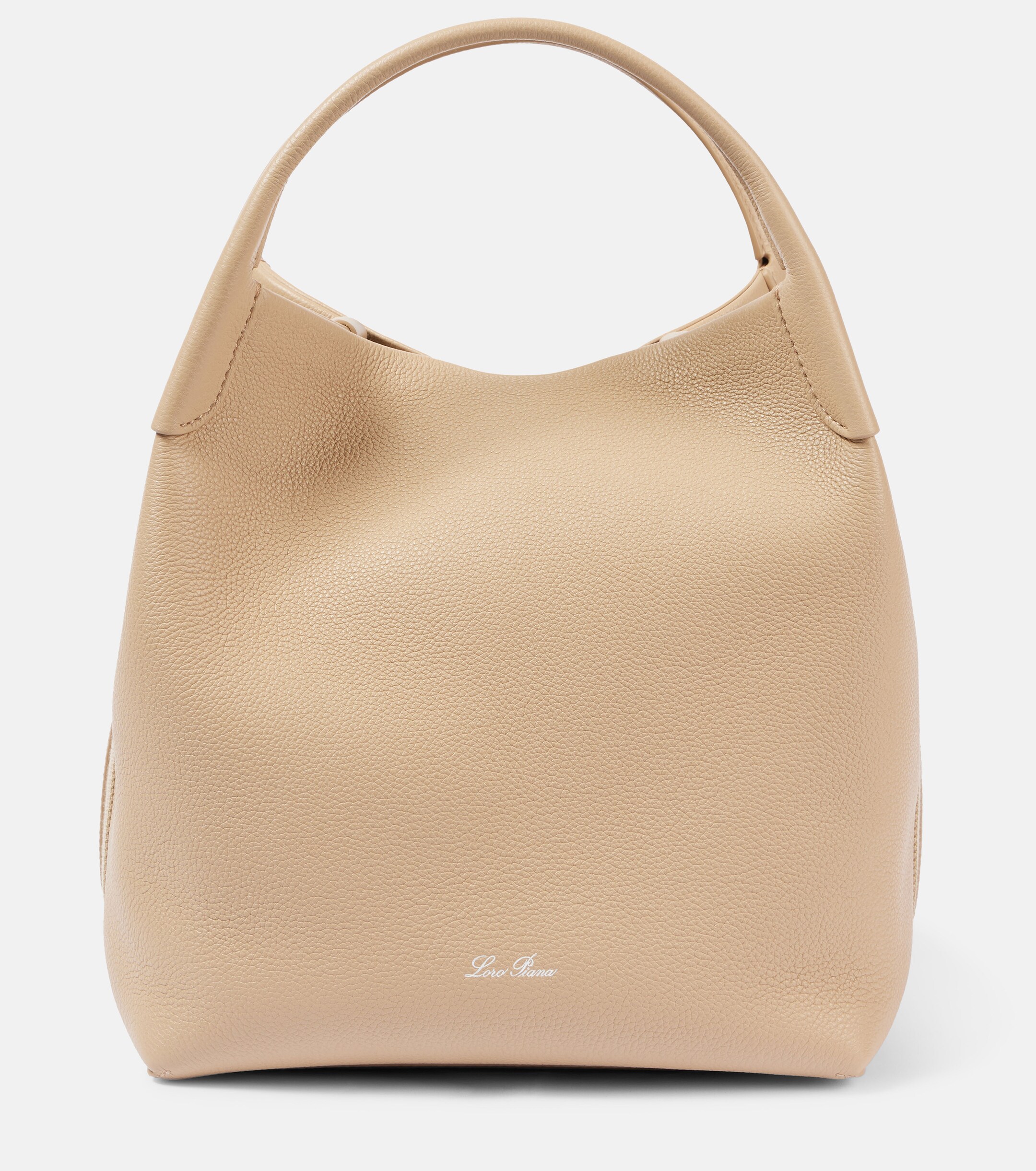 Loro Piana Bale Large leather shoulder bag