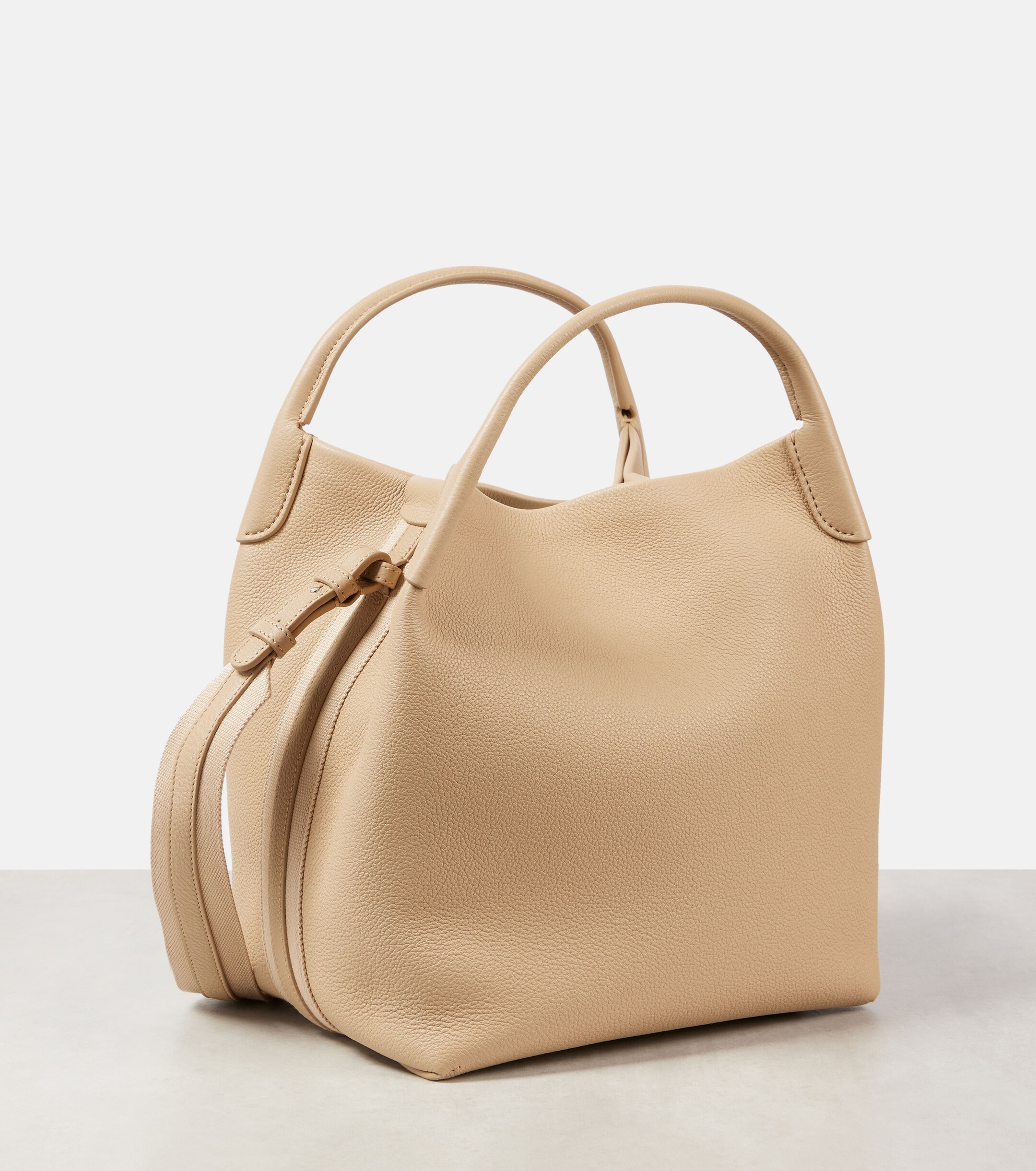 Loro Piana Bale Large leather shoulder bag
