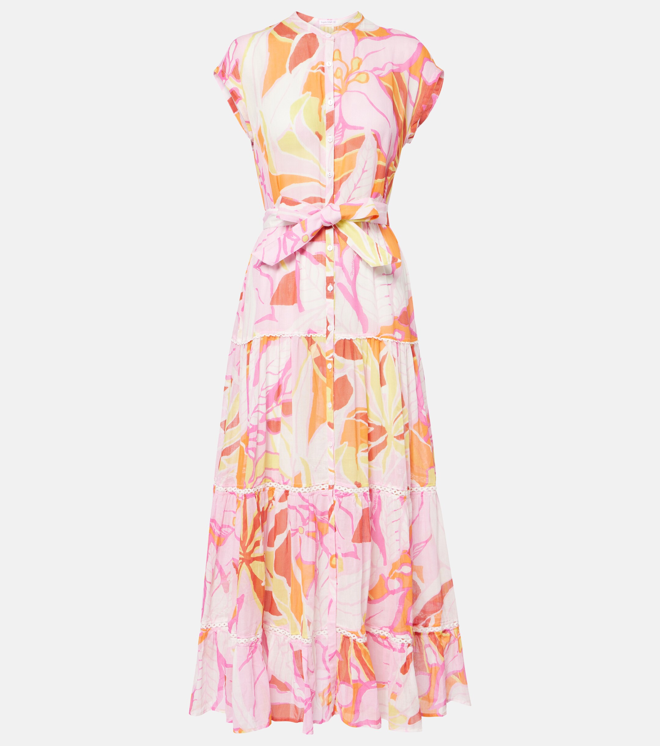 Poupette St Barth Kora printed cotton midi dress thumbnail