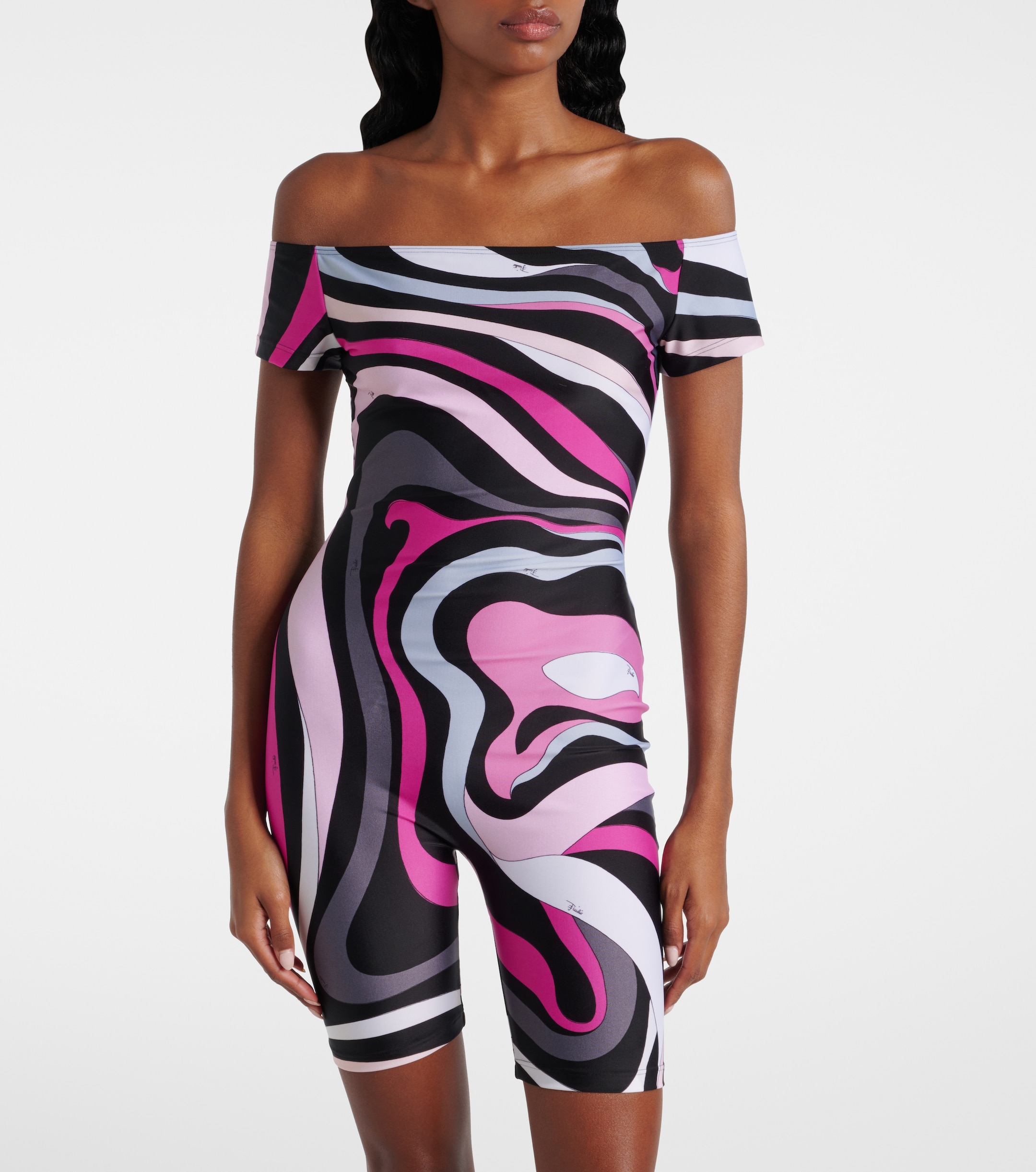 Pucci Marmo off-shoulder romper