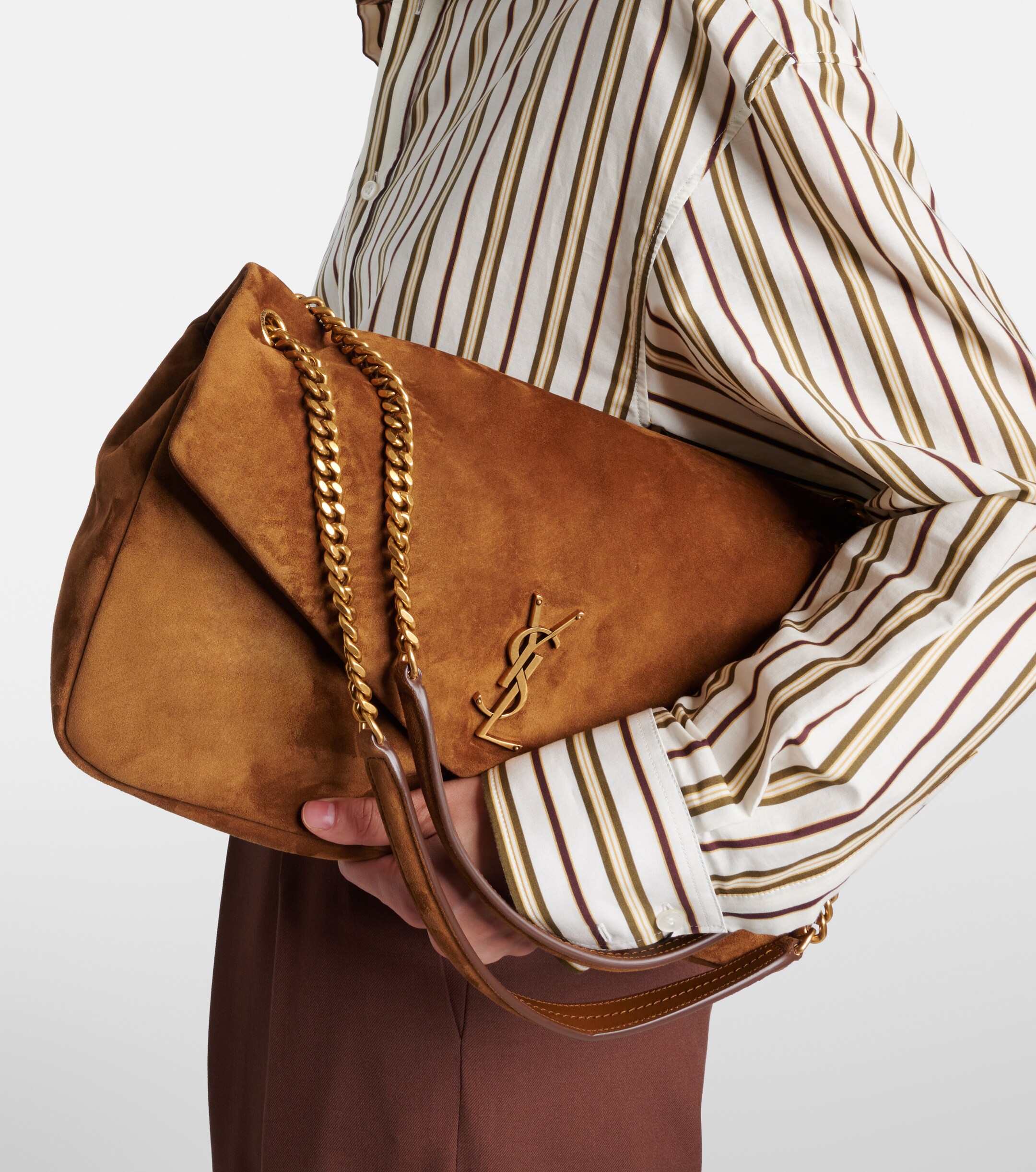 Saint Laurent Calypso Large suede shoulder bag