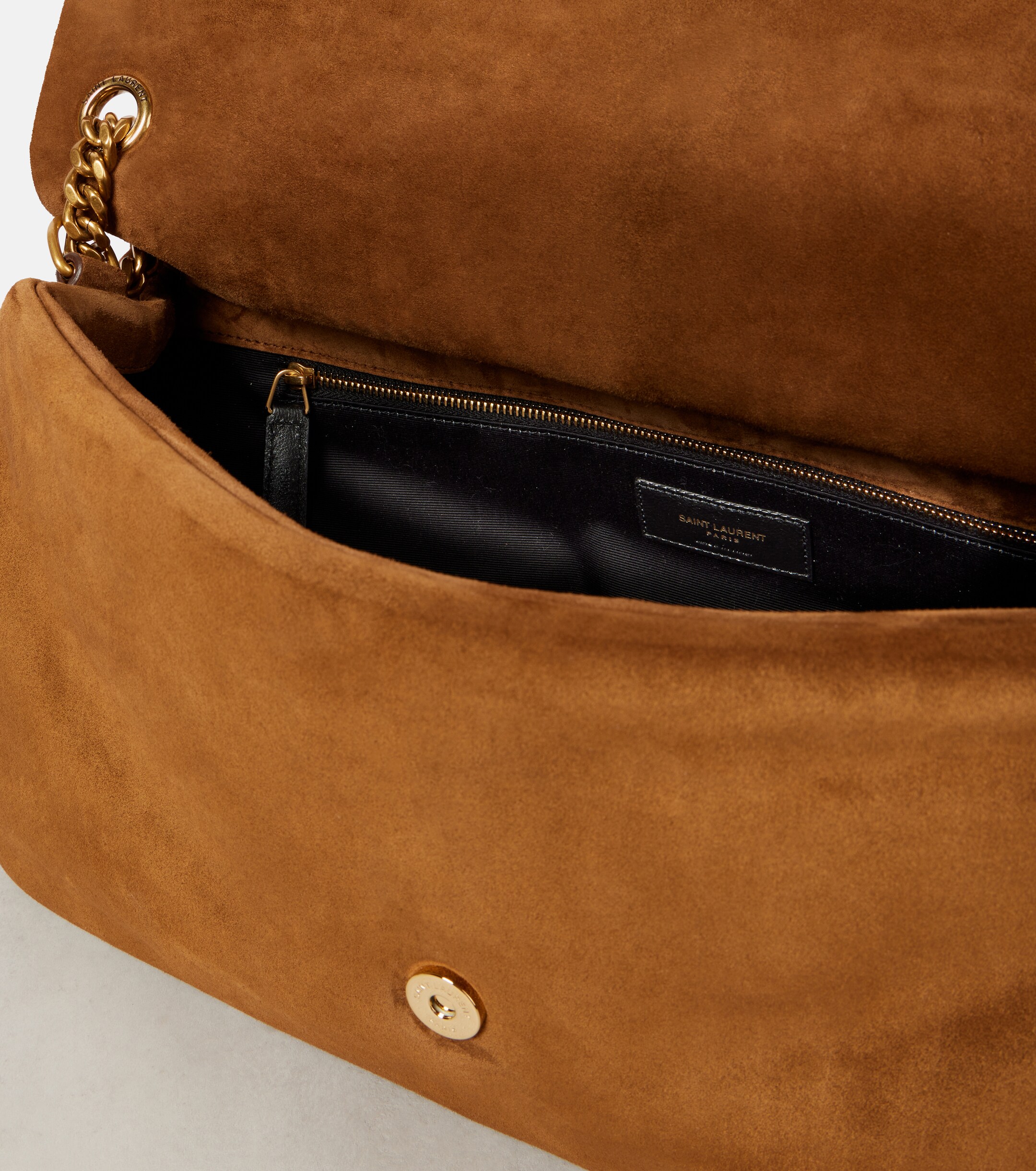 Saint Laurent Calypso Large suede shoulder bag