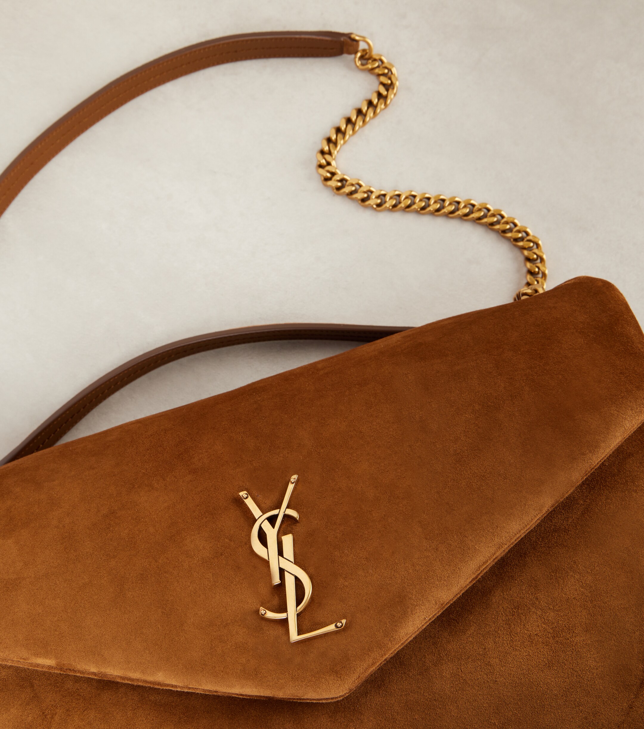 Saint Laurent Calypso Large suede shoulder bag