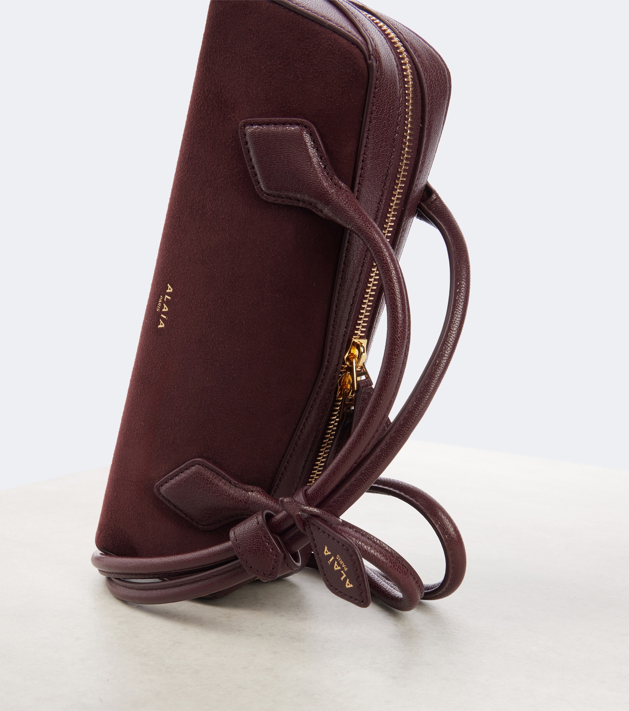 Alaïa Le Teckel Small suede shoulder bag