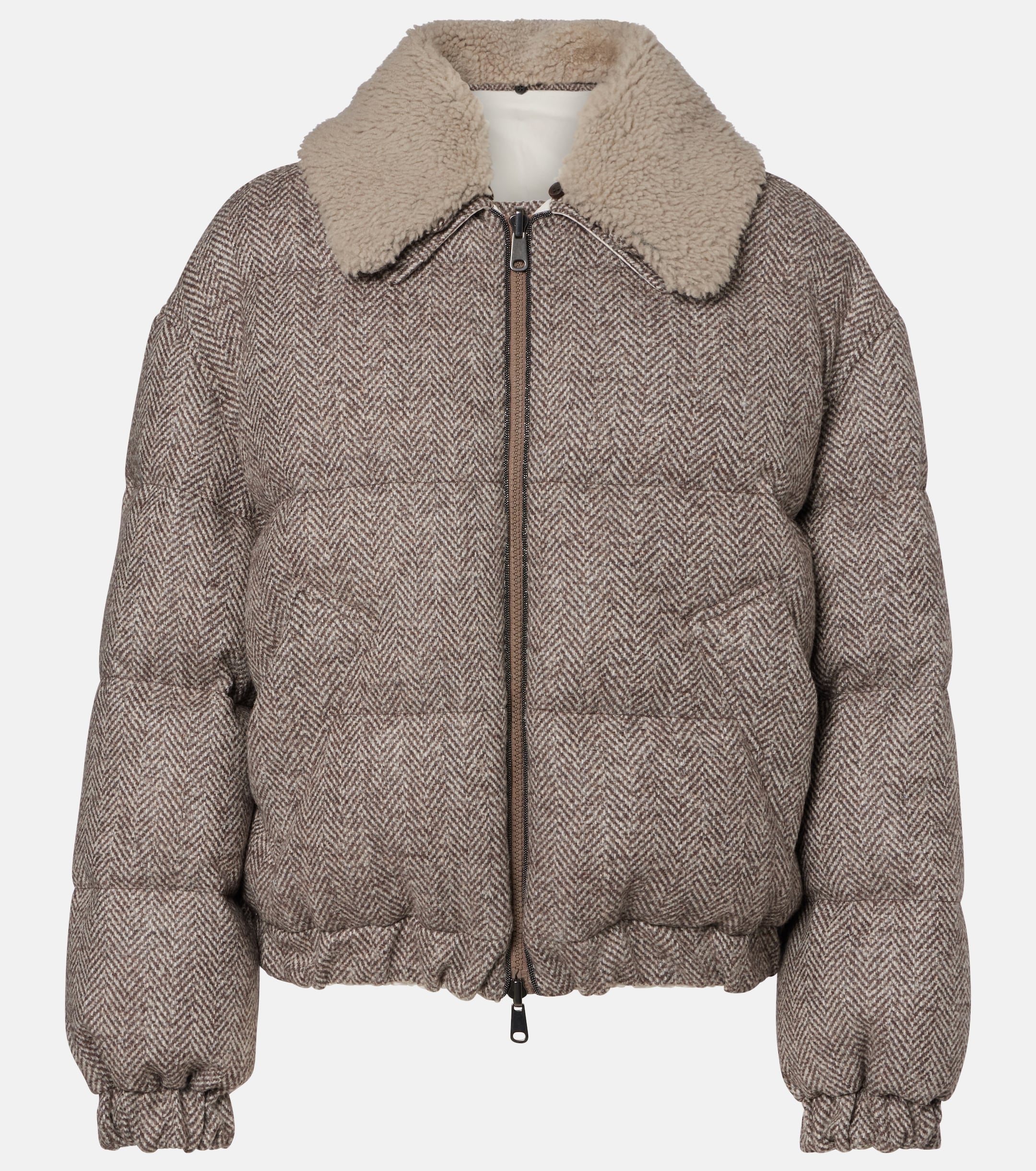 Brunello Cucinelli Wool-blend down jacket