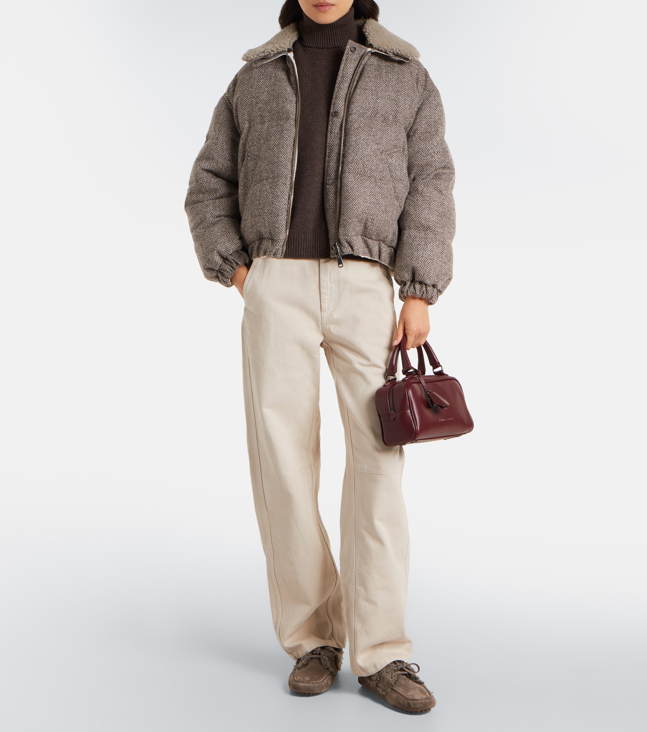 Brunello Cucinelli Wool-blend down jacket
