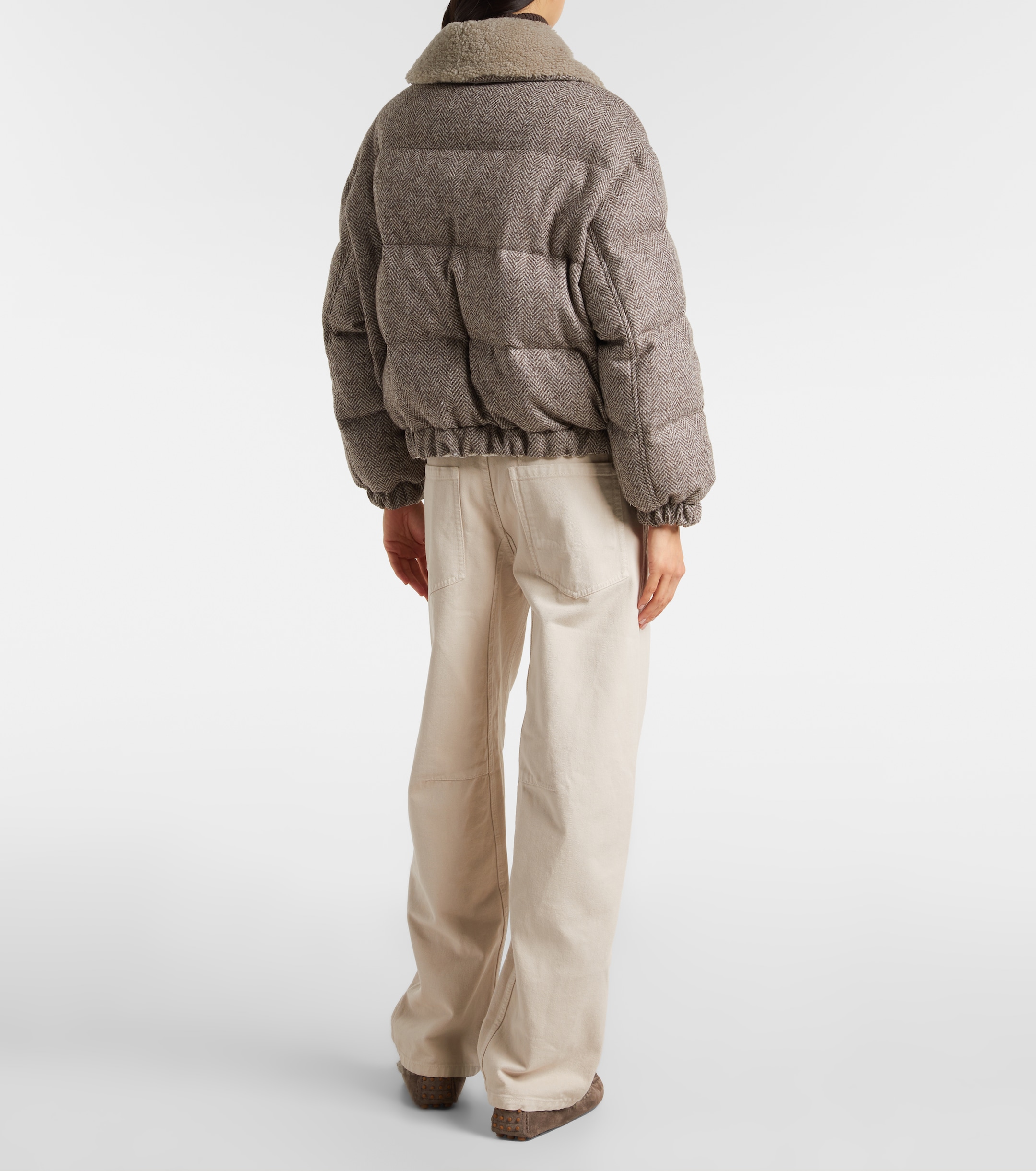 Brunello Cucinelli Wool-blend down jacket