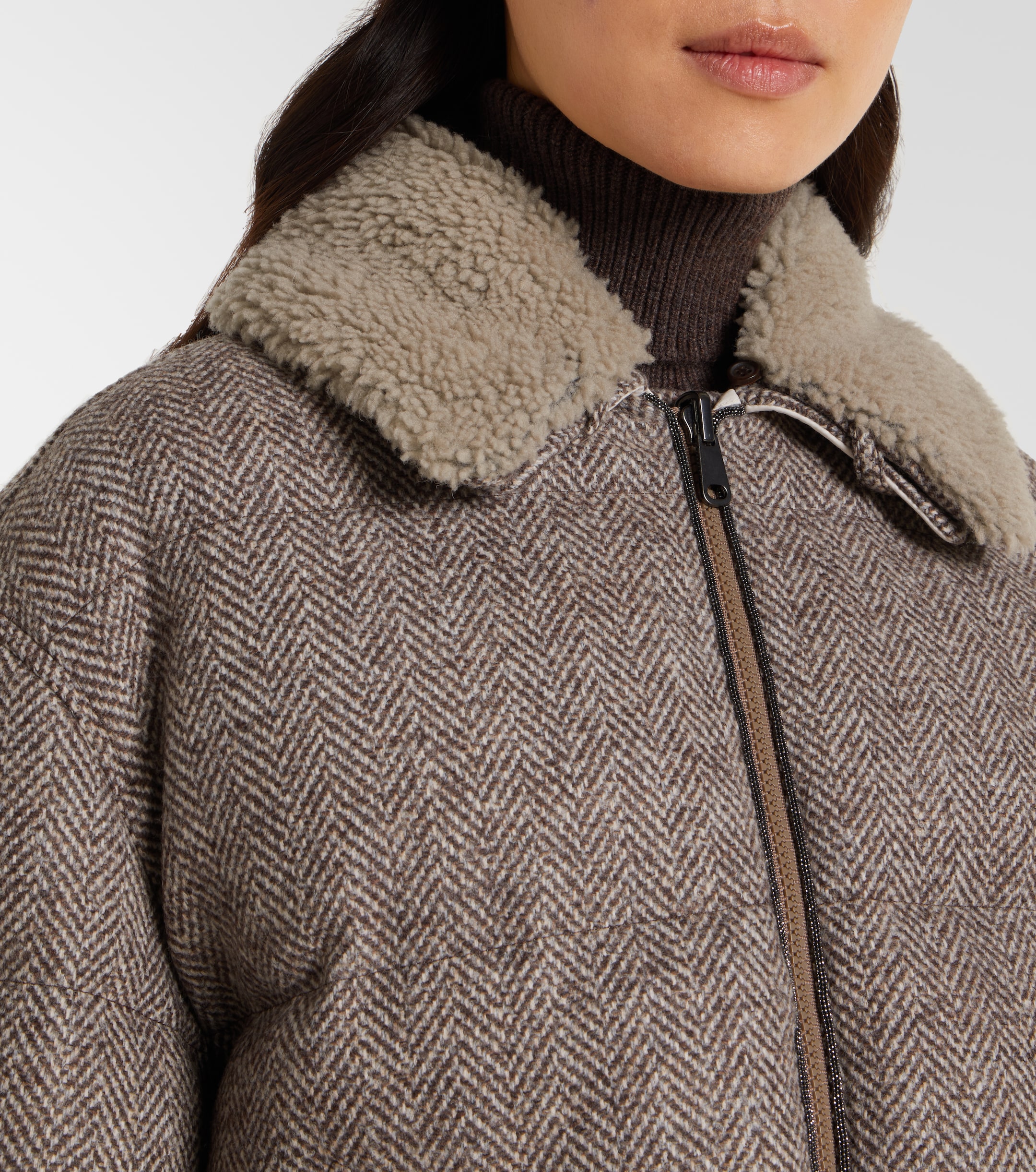 Brunello Cucinelli Wool-blend down jacket