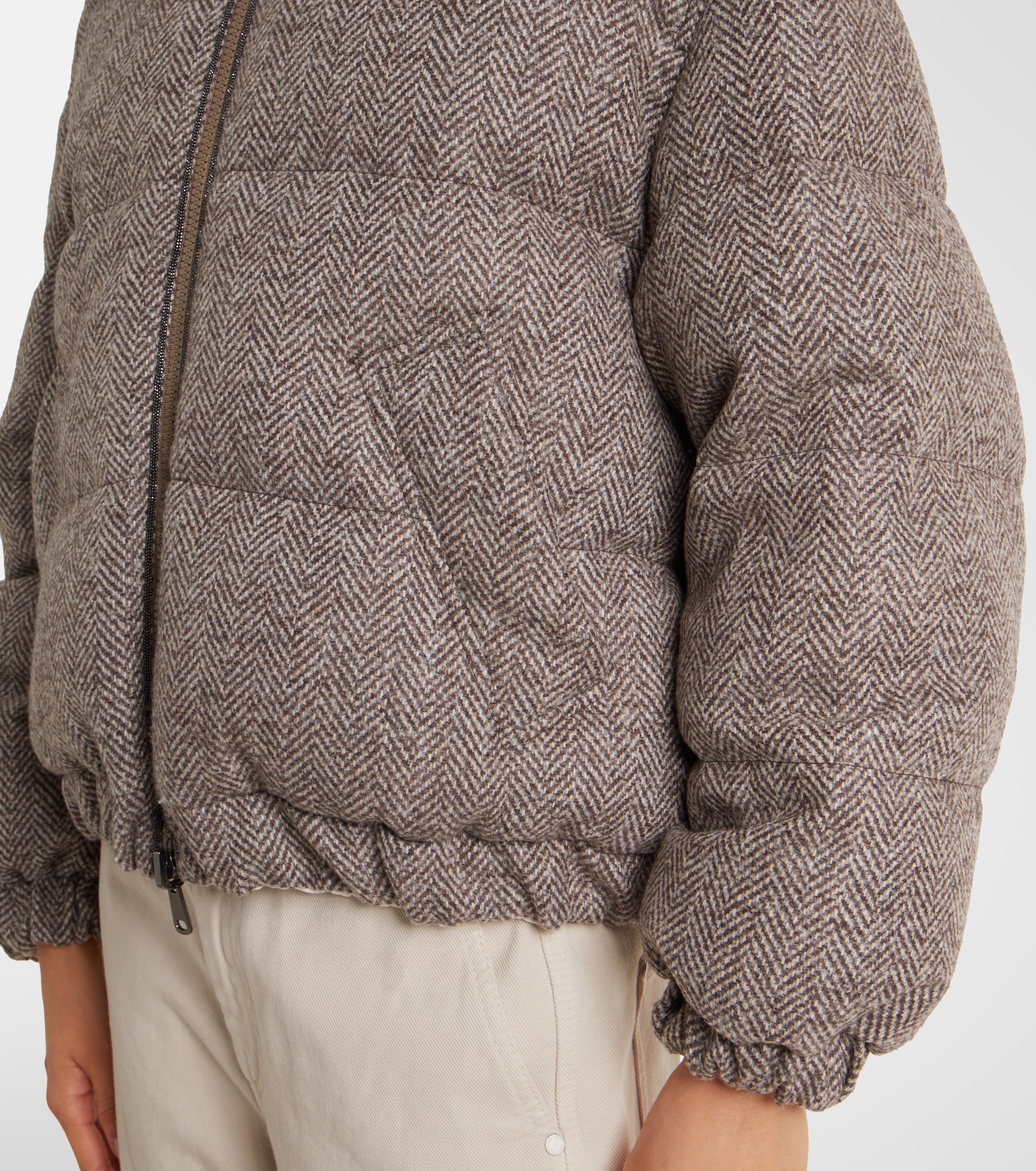 Brunello Cucinelli Wool-blend down jacket