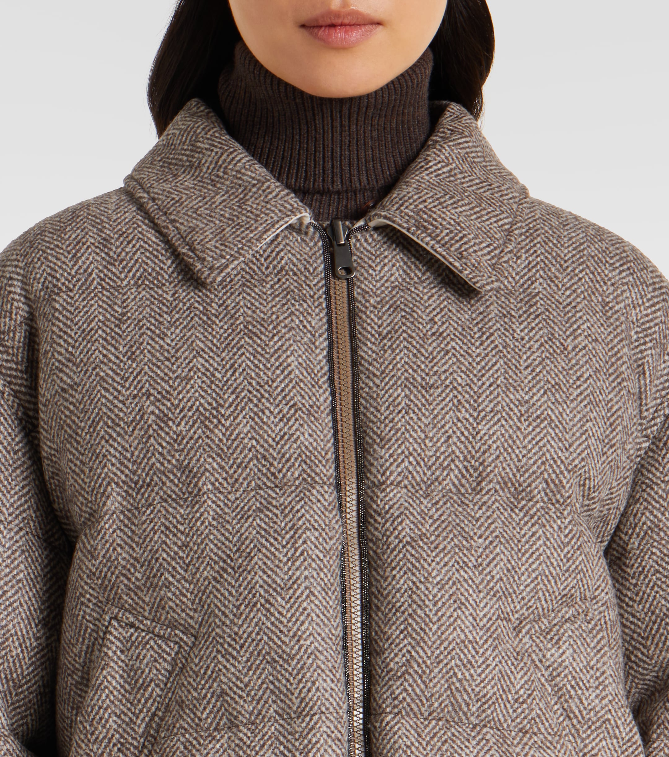 Brunello Cucinelli Wool-blend down jacket