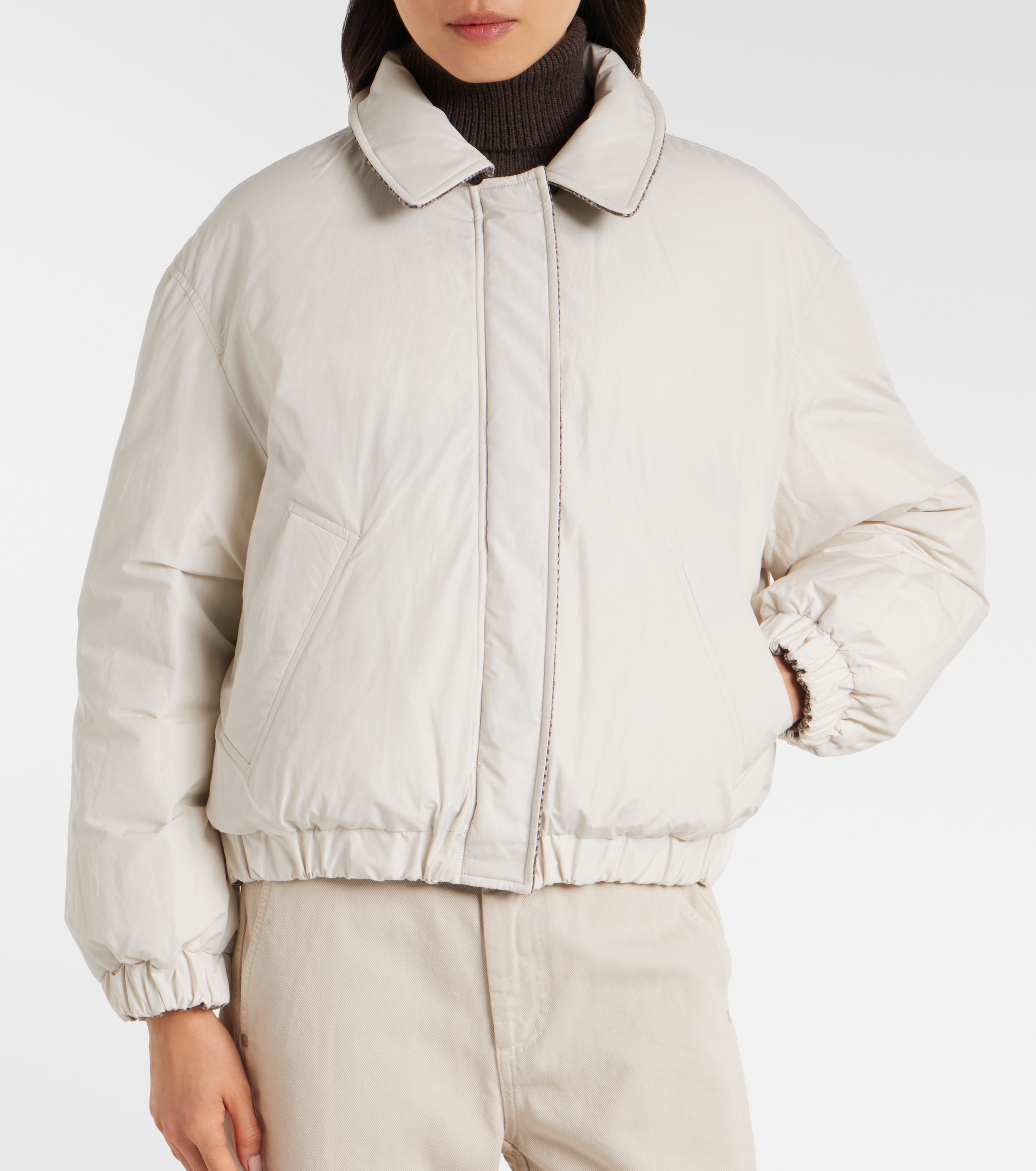 Brunello Cucinelli Wool-blend down jacket