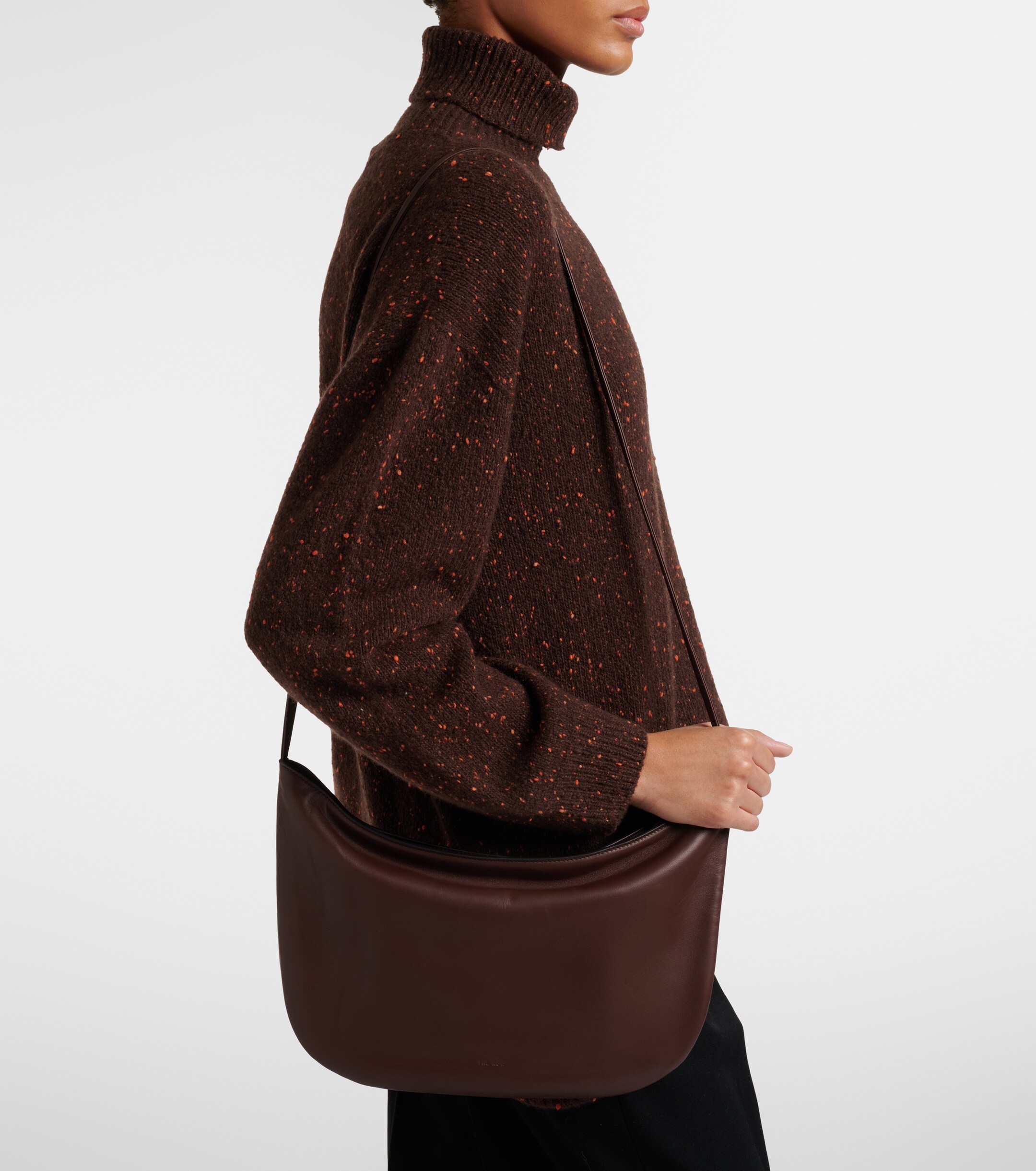 The Row EW Izzy Medium leather shoulder bag