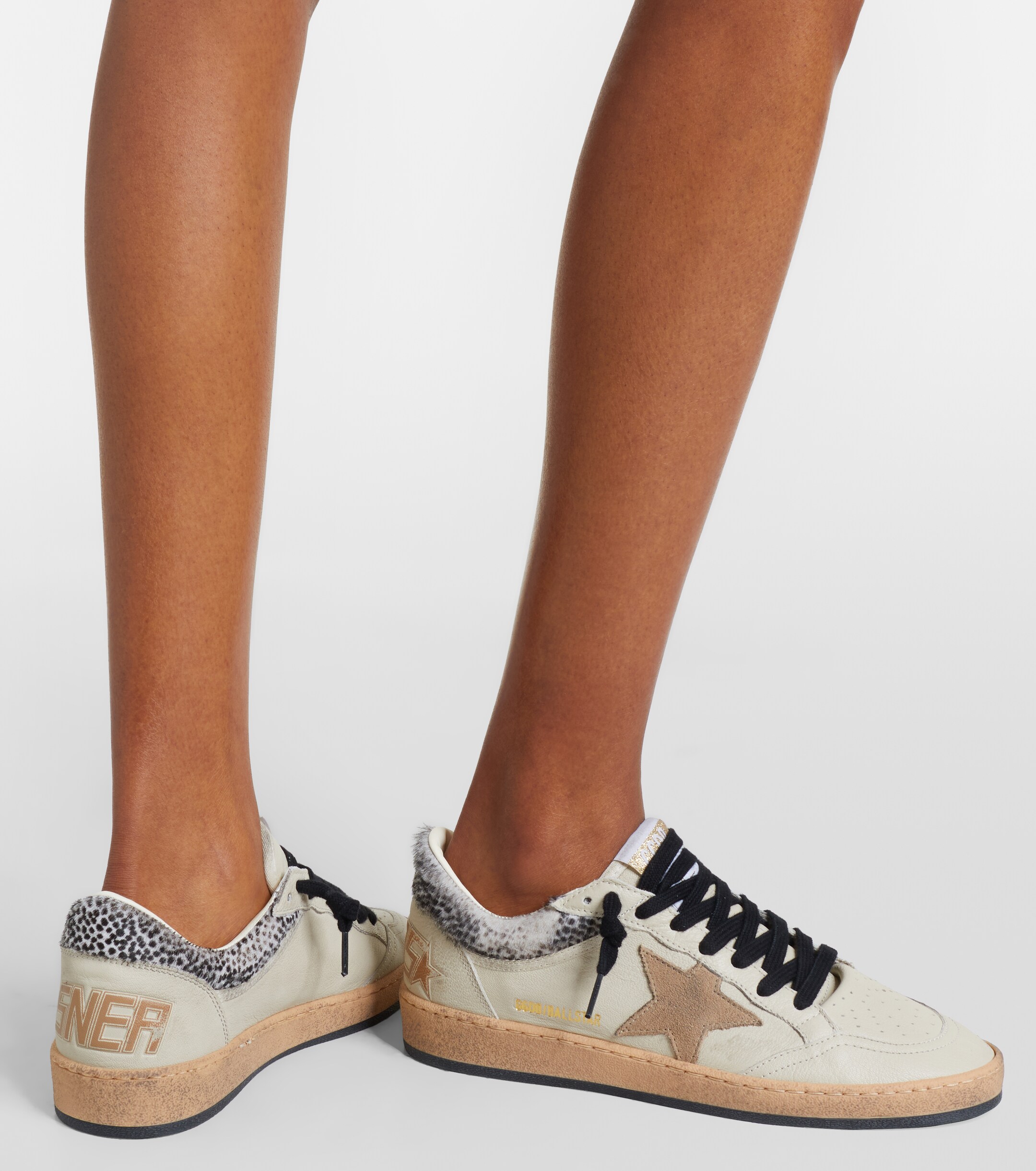 Golden Goose Golden Goose Ball Star leopard-print leather sneakers