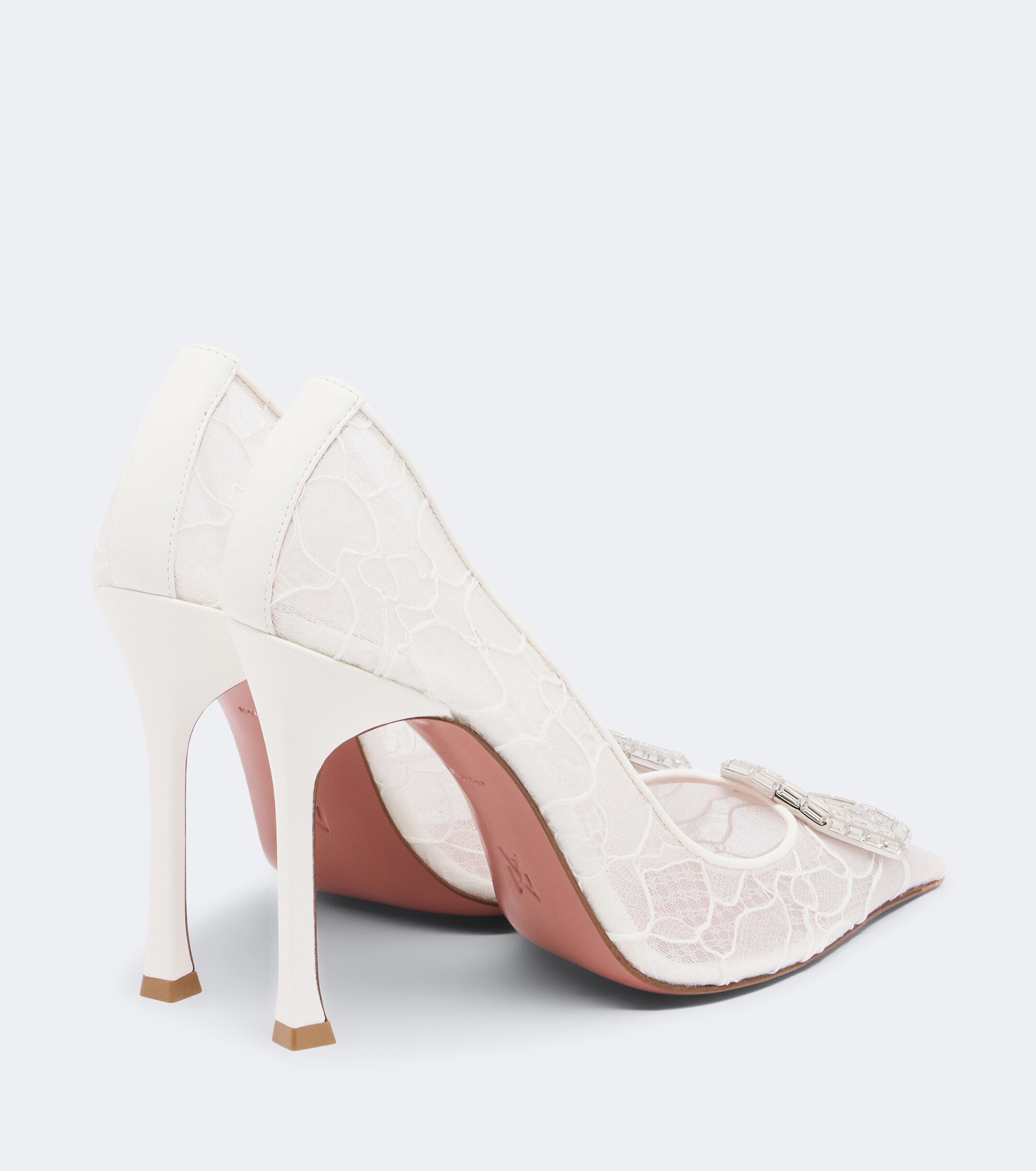 AMINA MUADDI Amina Muaddi Camelia embellished lace pumps
