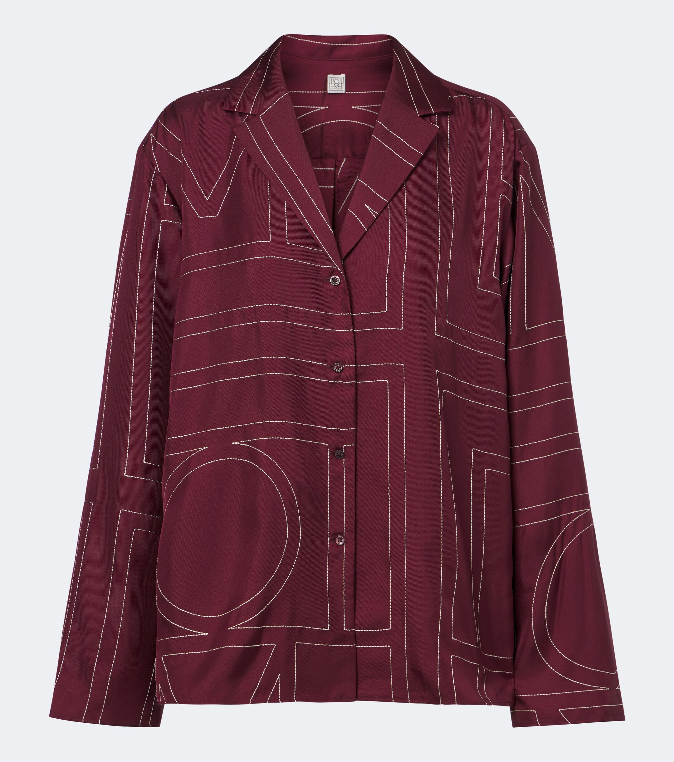 TOTEME Toteme Monogram silk twill shirt