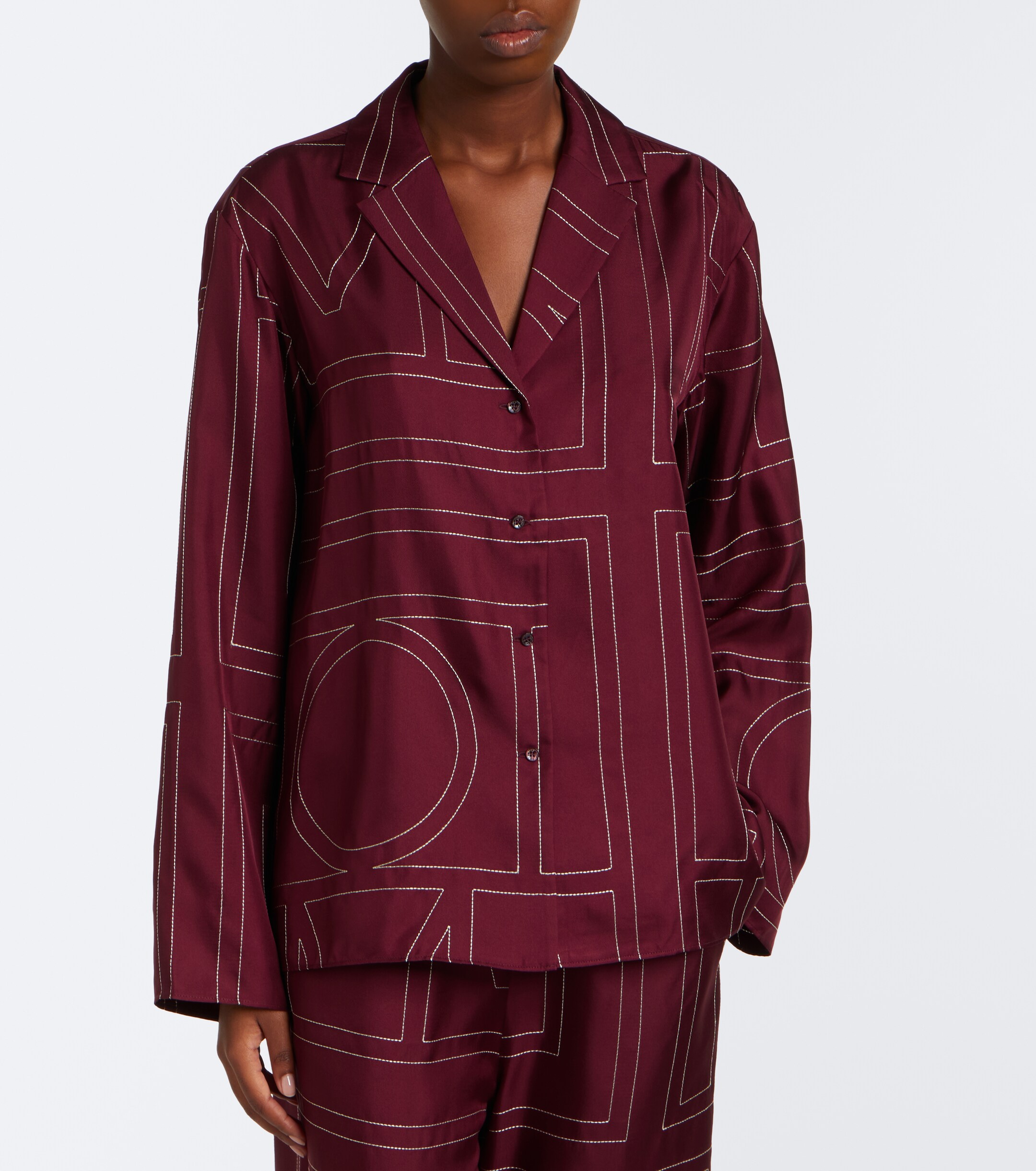 TOTEME Toteme Monogram silk twill shirt