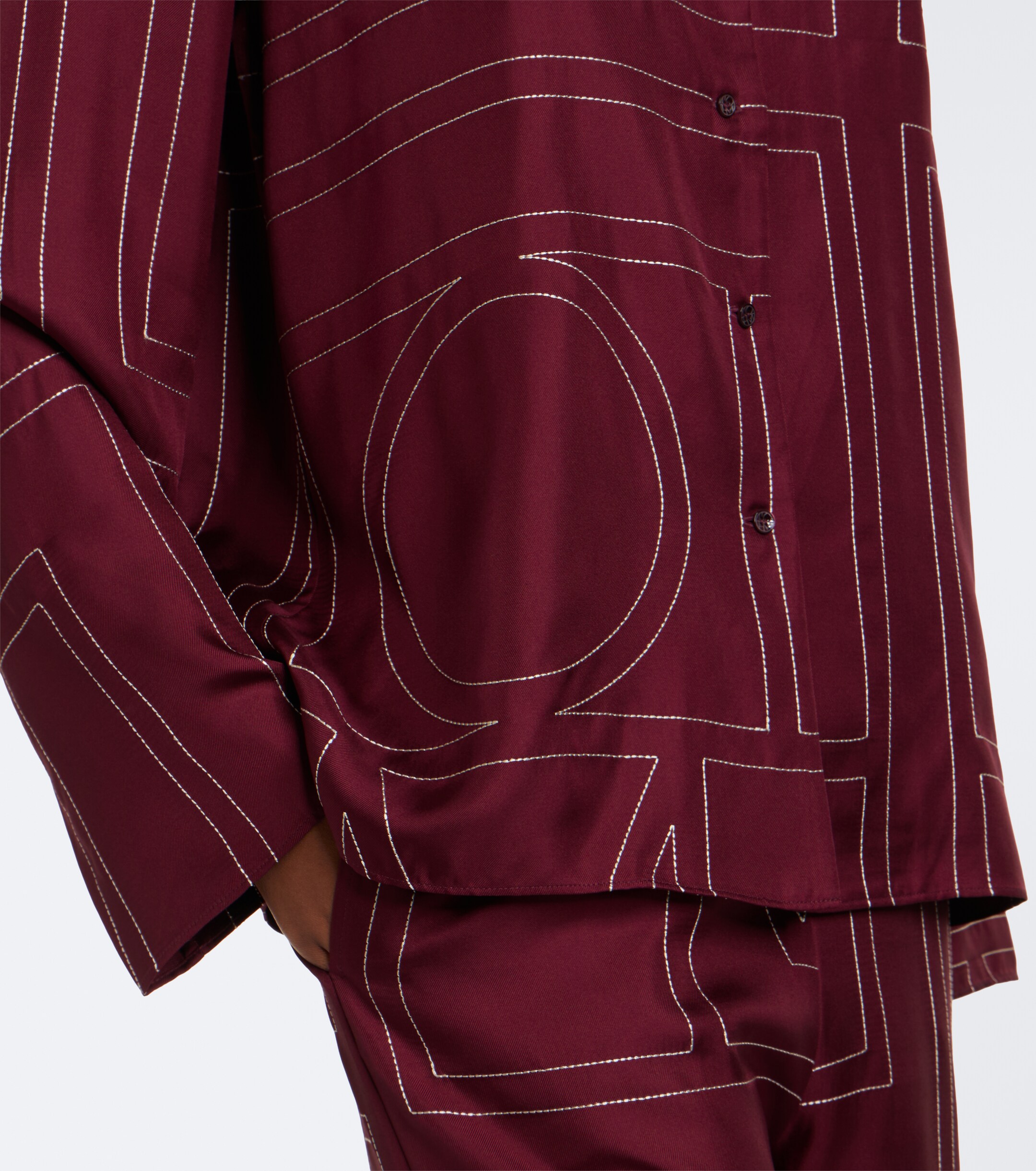 TOTEME Toteme Monogram silk twill shirt