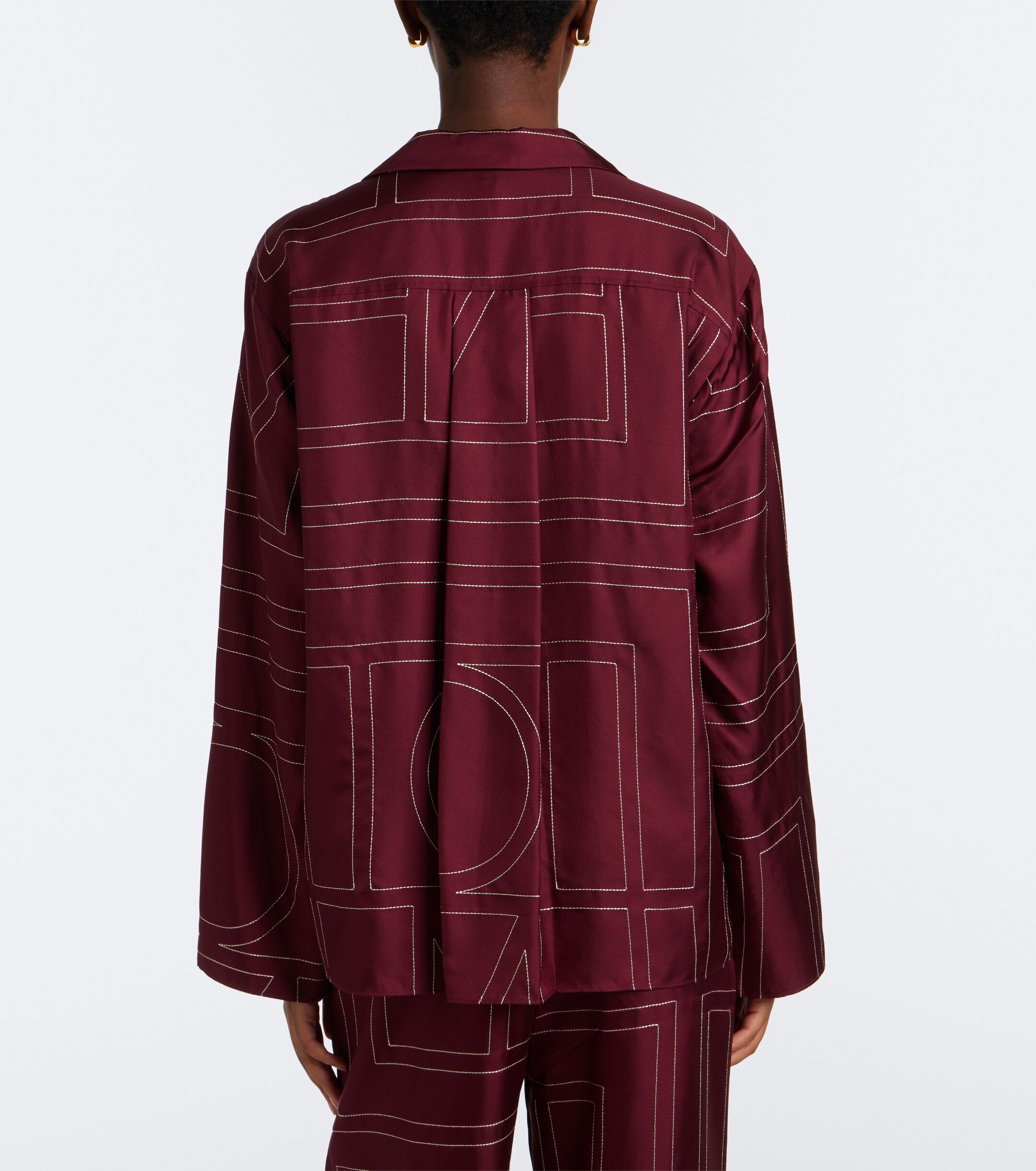 TOTEME Toteme Monogram silk twill shirt