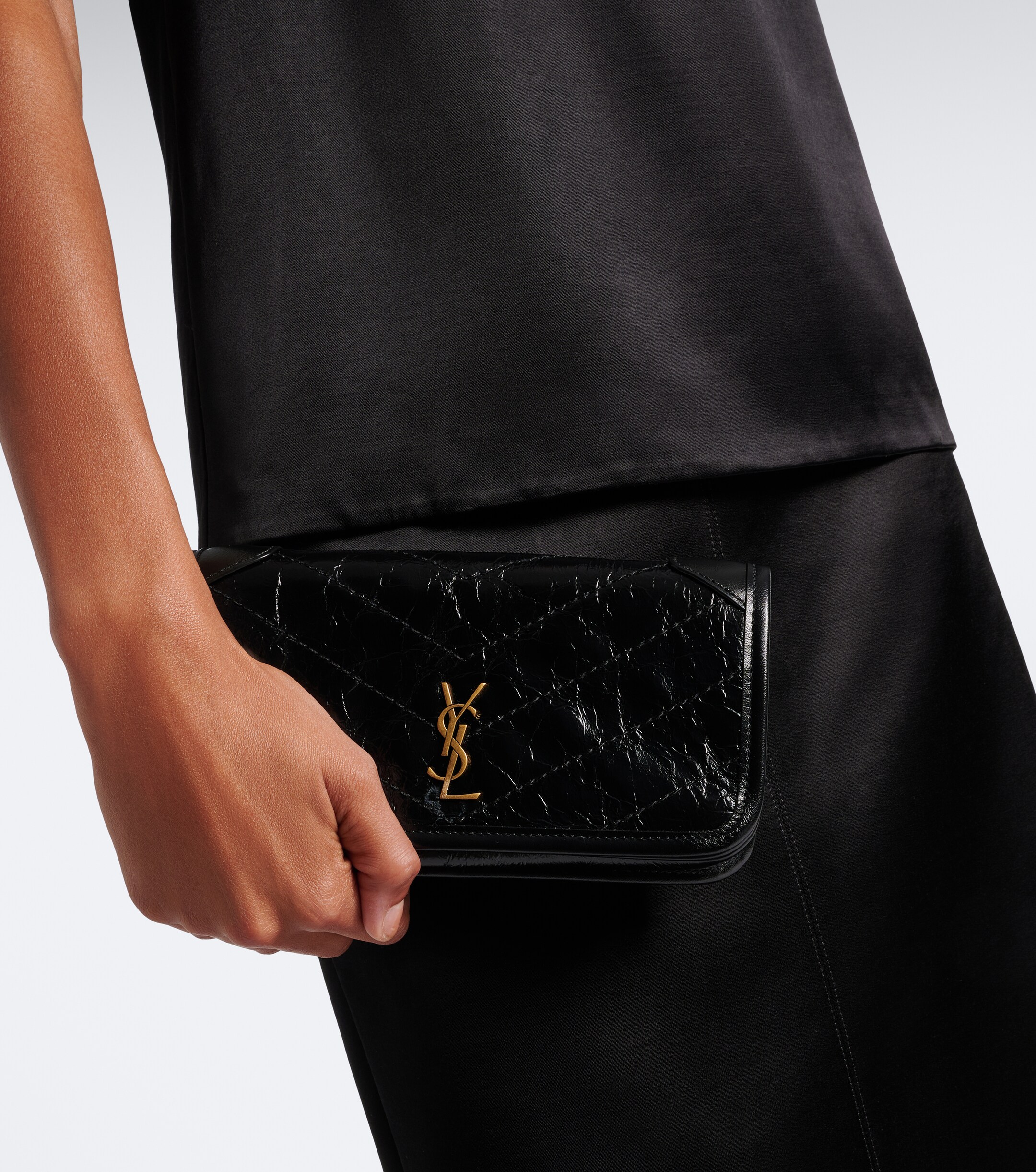 Saint Laurent Saint Laurent Niki leather wallet on chain