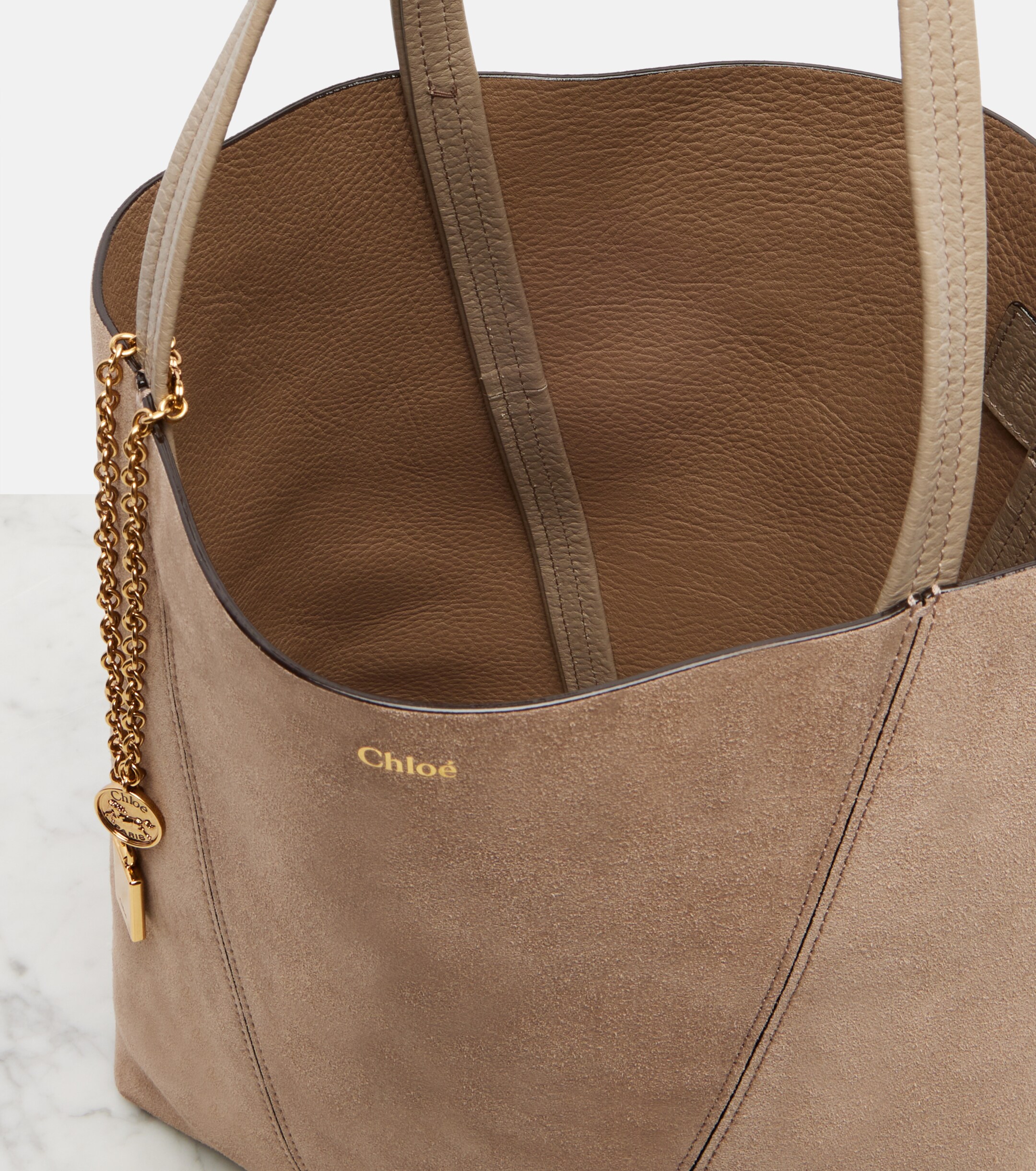 Chloé Chloé Spin Medium suede tote bag