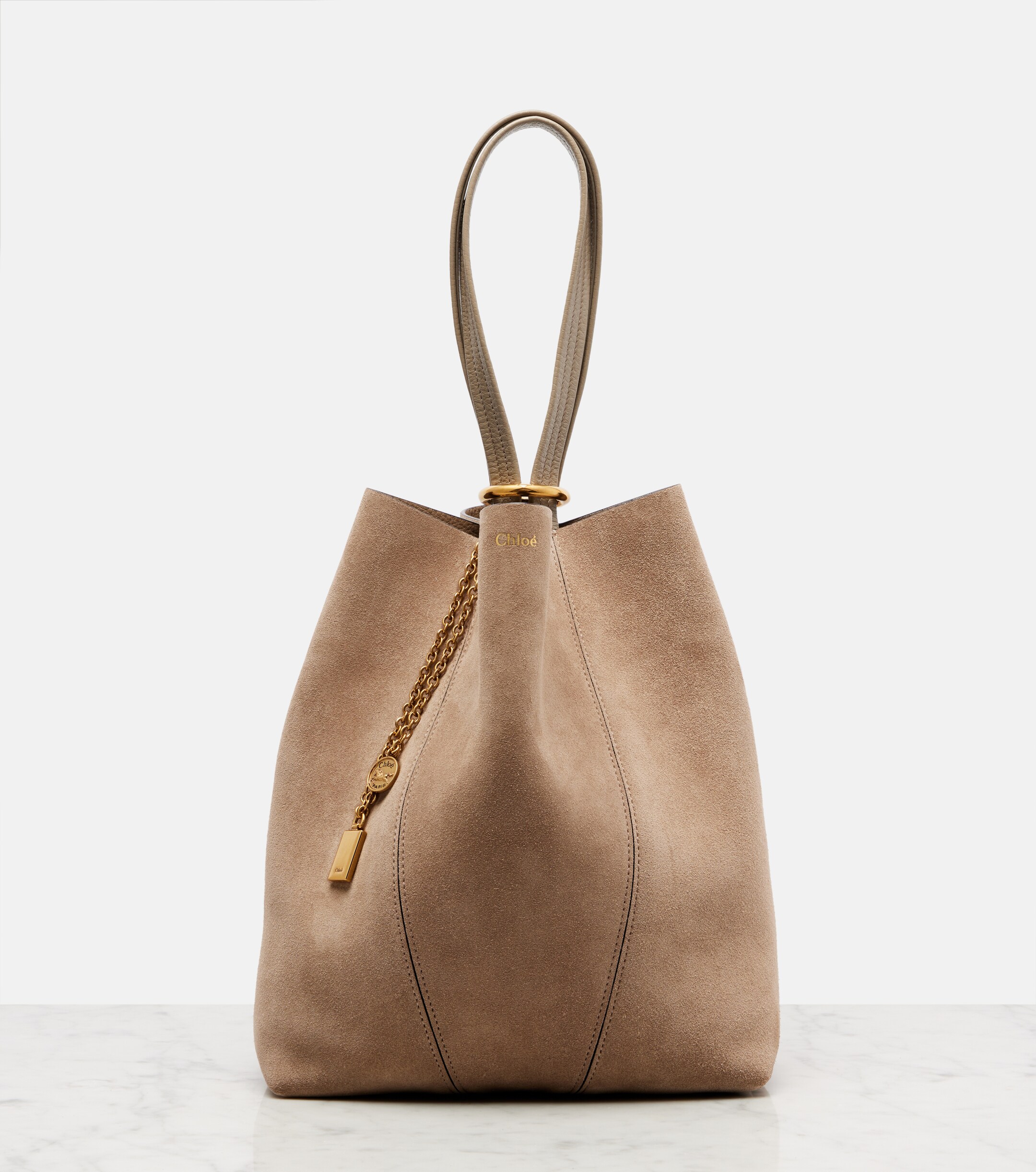 Chloé Chloé Spin Medium suede tote bag