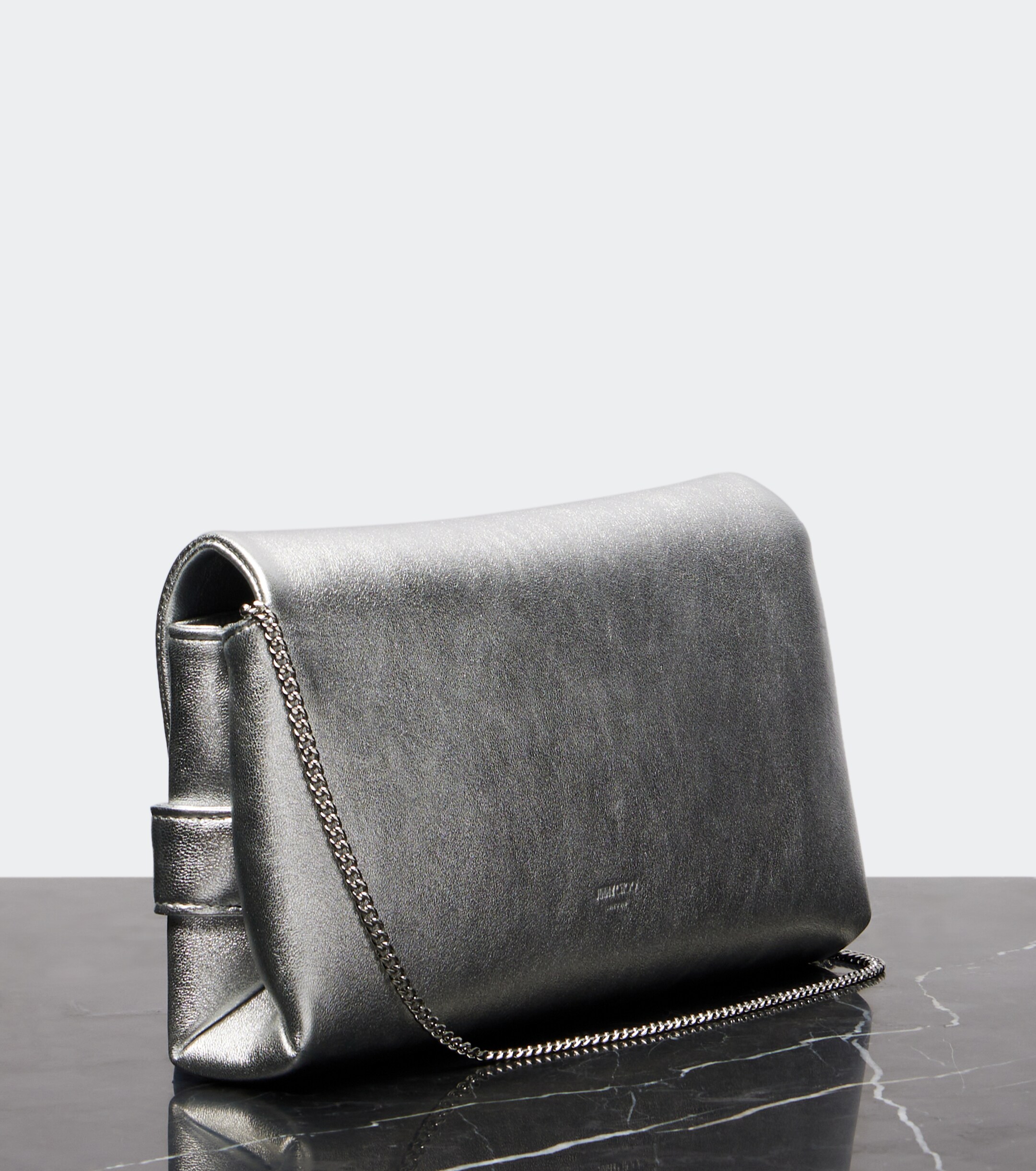 JIMMY CHOO Kya metallic leather clutch