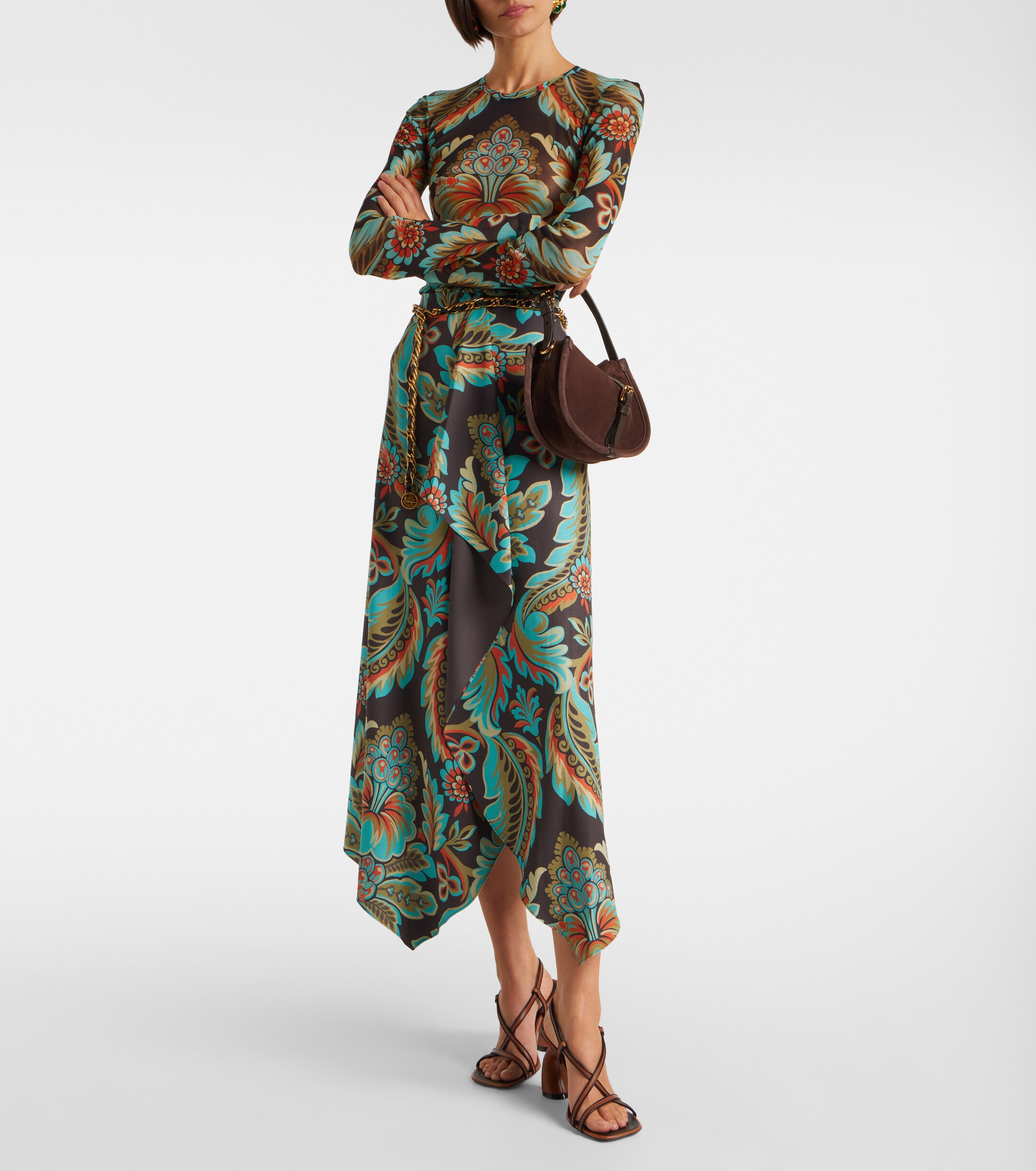 Etro Pony Small suede crossbody bag