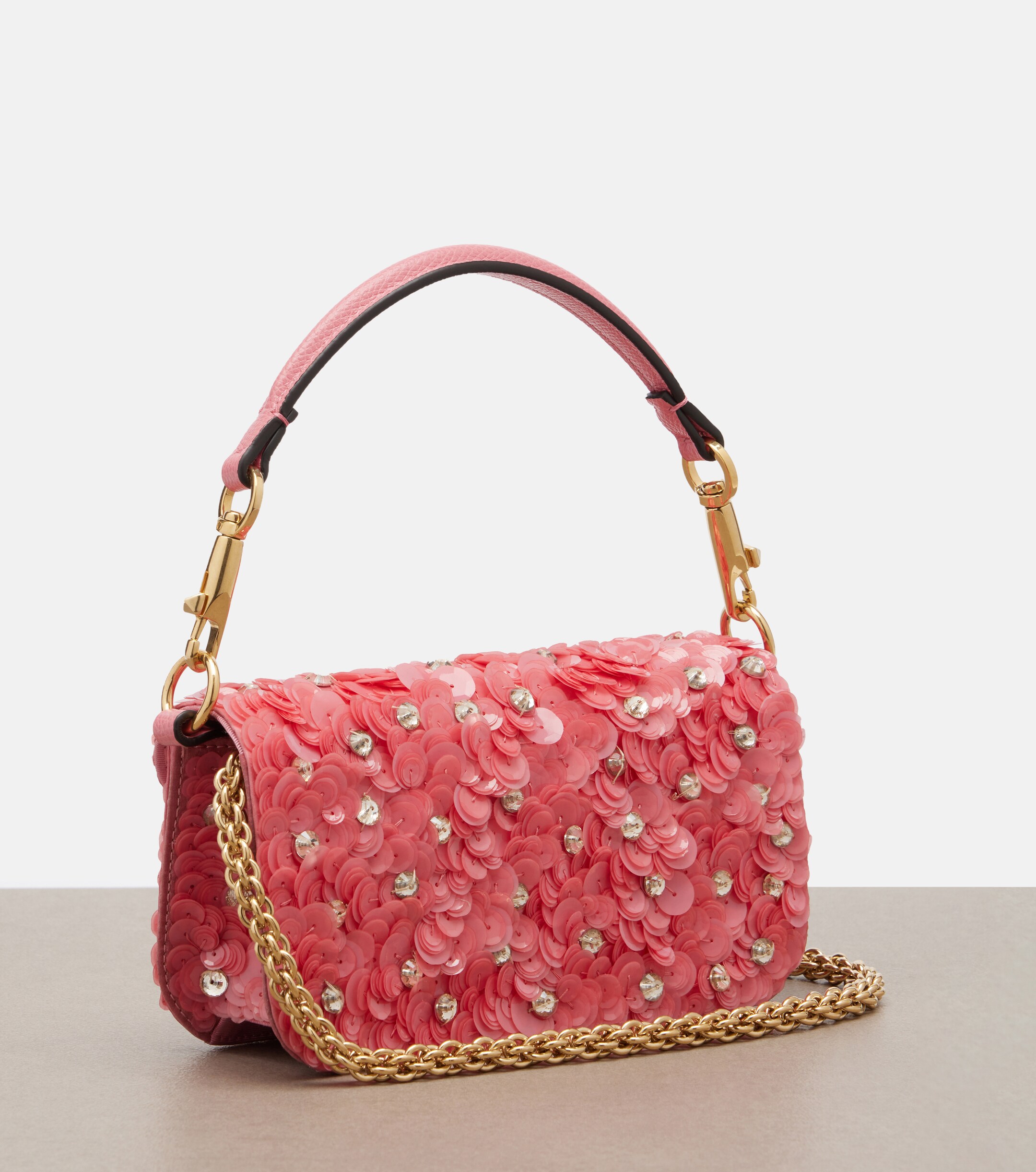 Valentino Garavani Locò Small sequined shoulder bag thumbnail