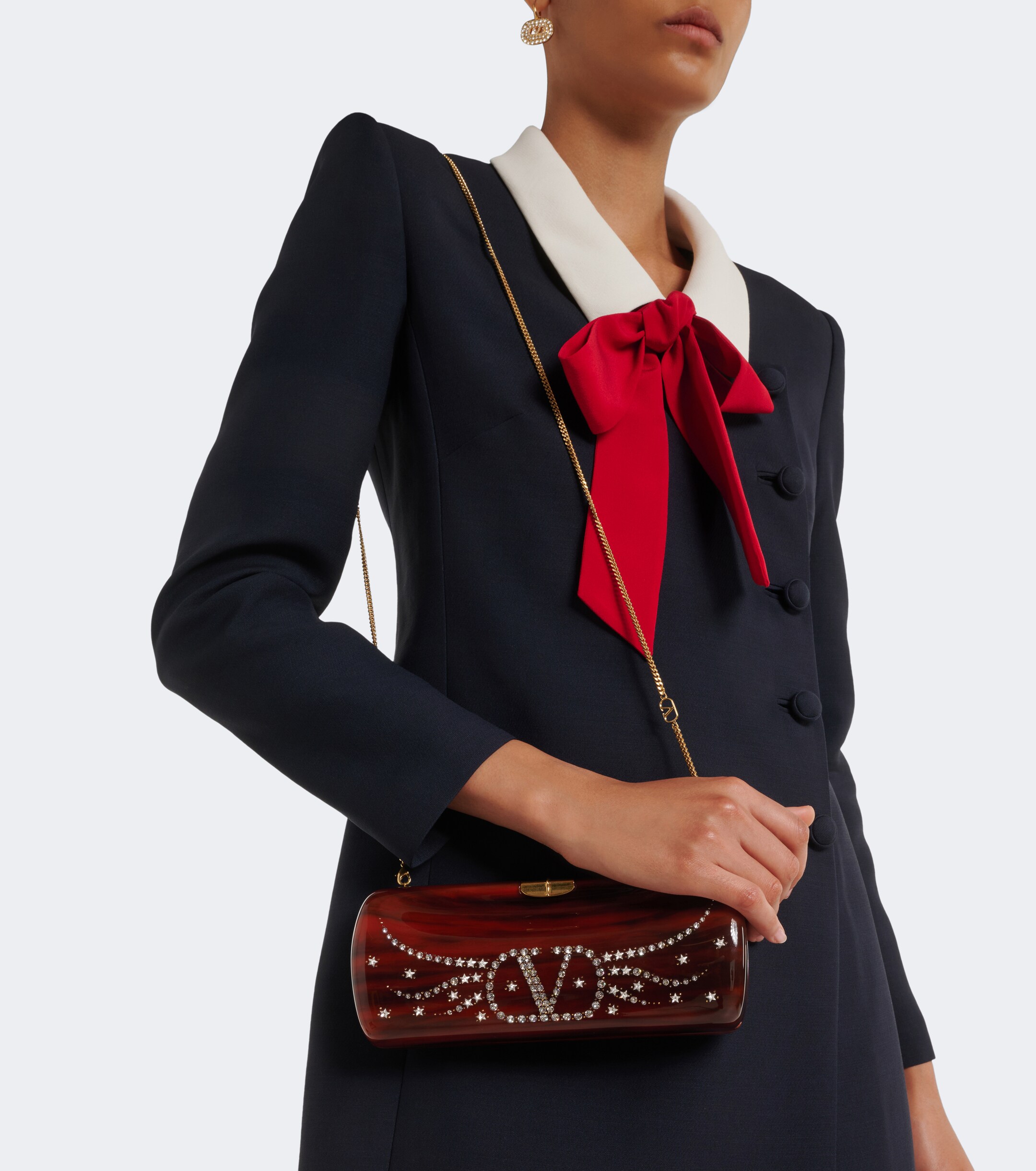 Valentino Garavani Pince VLogo embellished clutch thumbnail