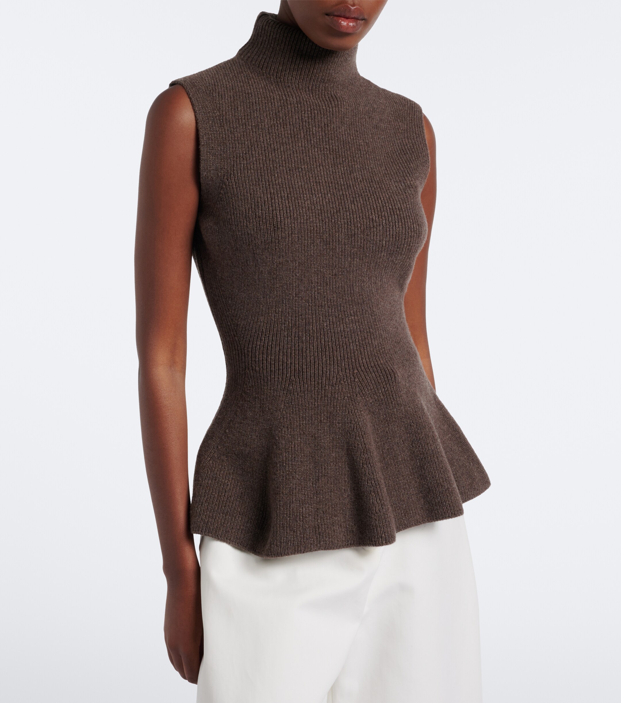 Róhe Róhe Ribbed wool and cashmere turtleneck top
