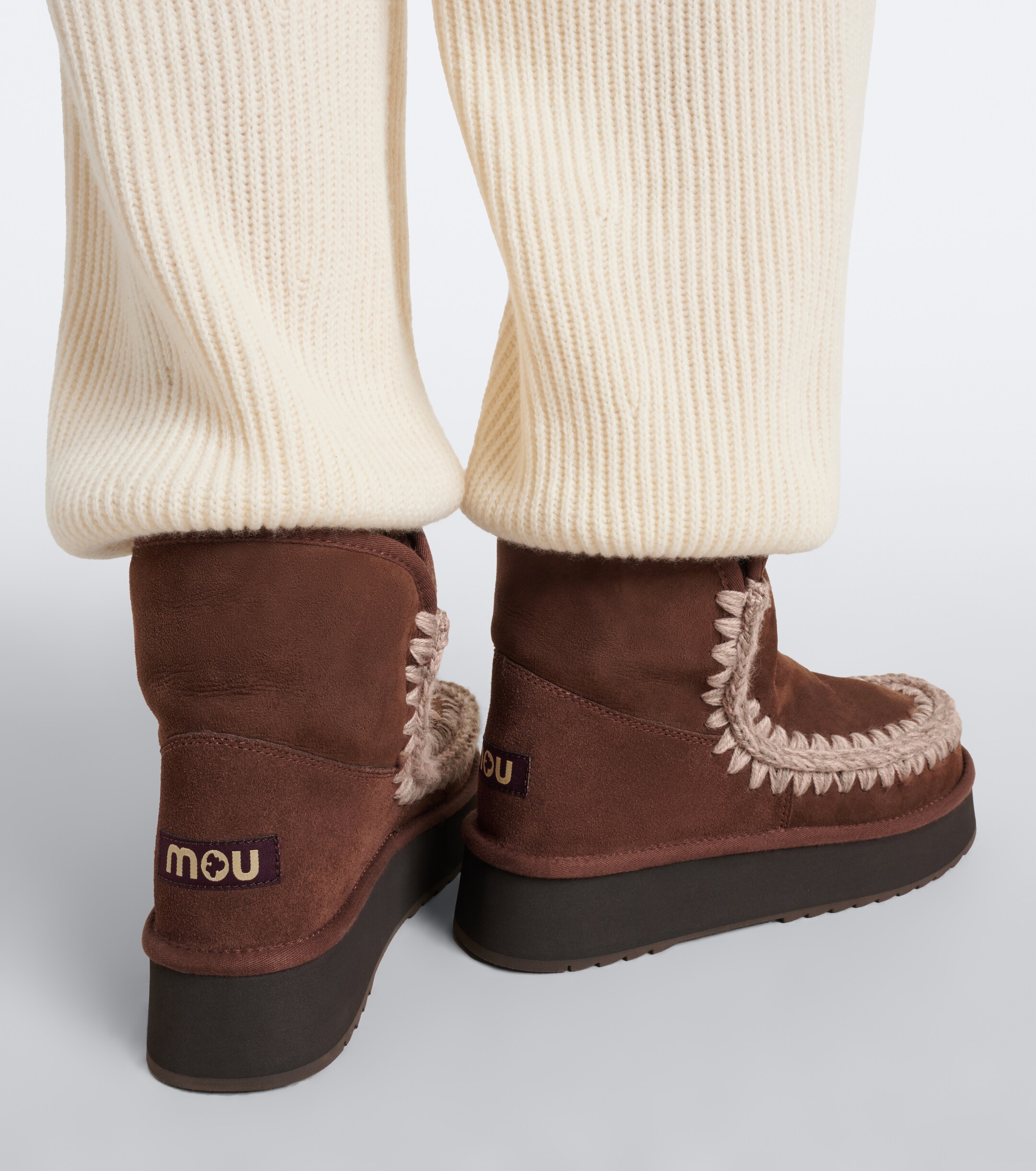 MOU Mou Suede platform ankle boots