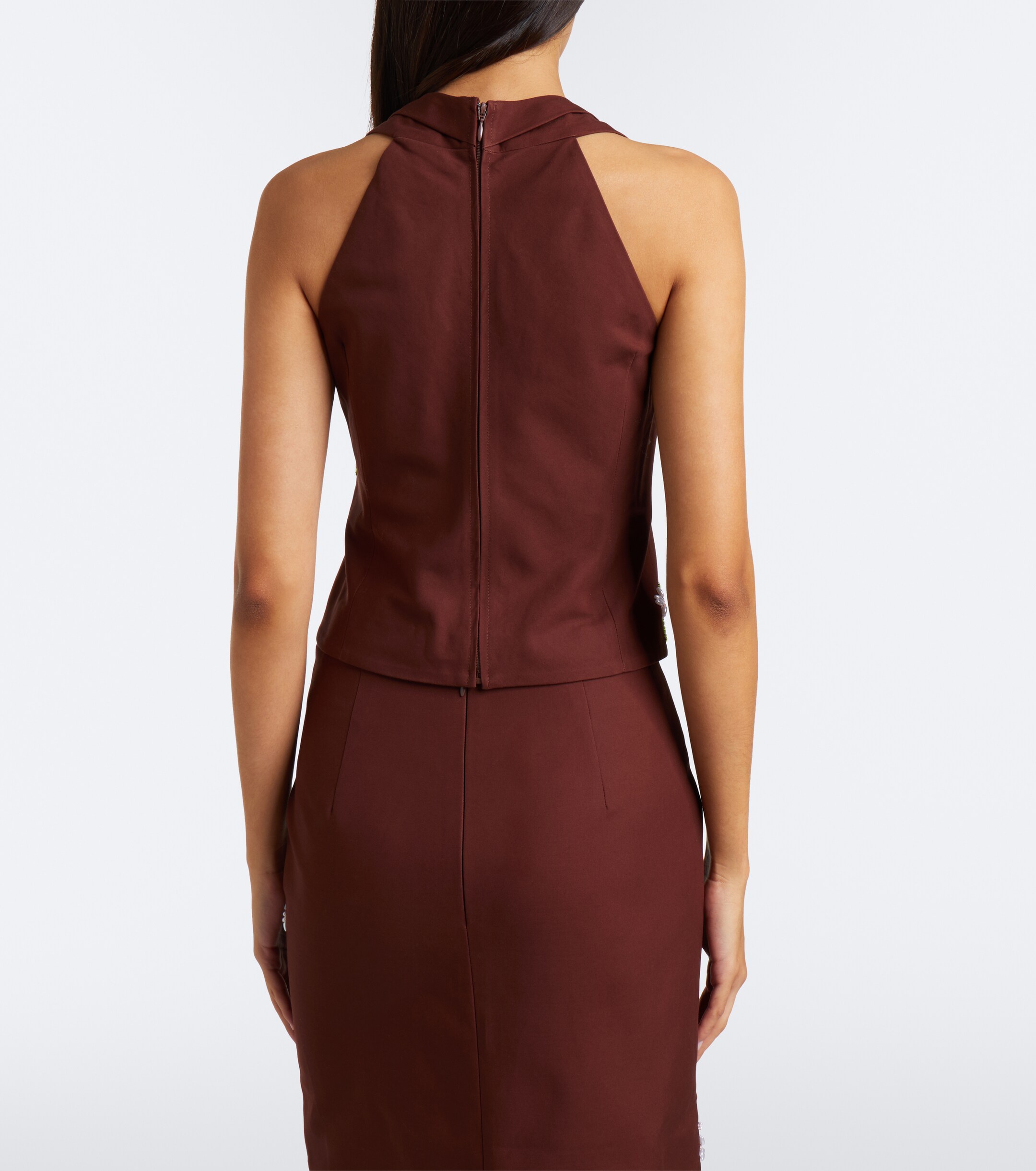 SHUSHU/TONG Shushu/Tong Embellished halterneck cotton top