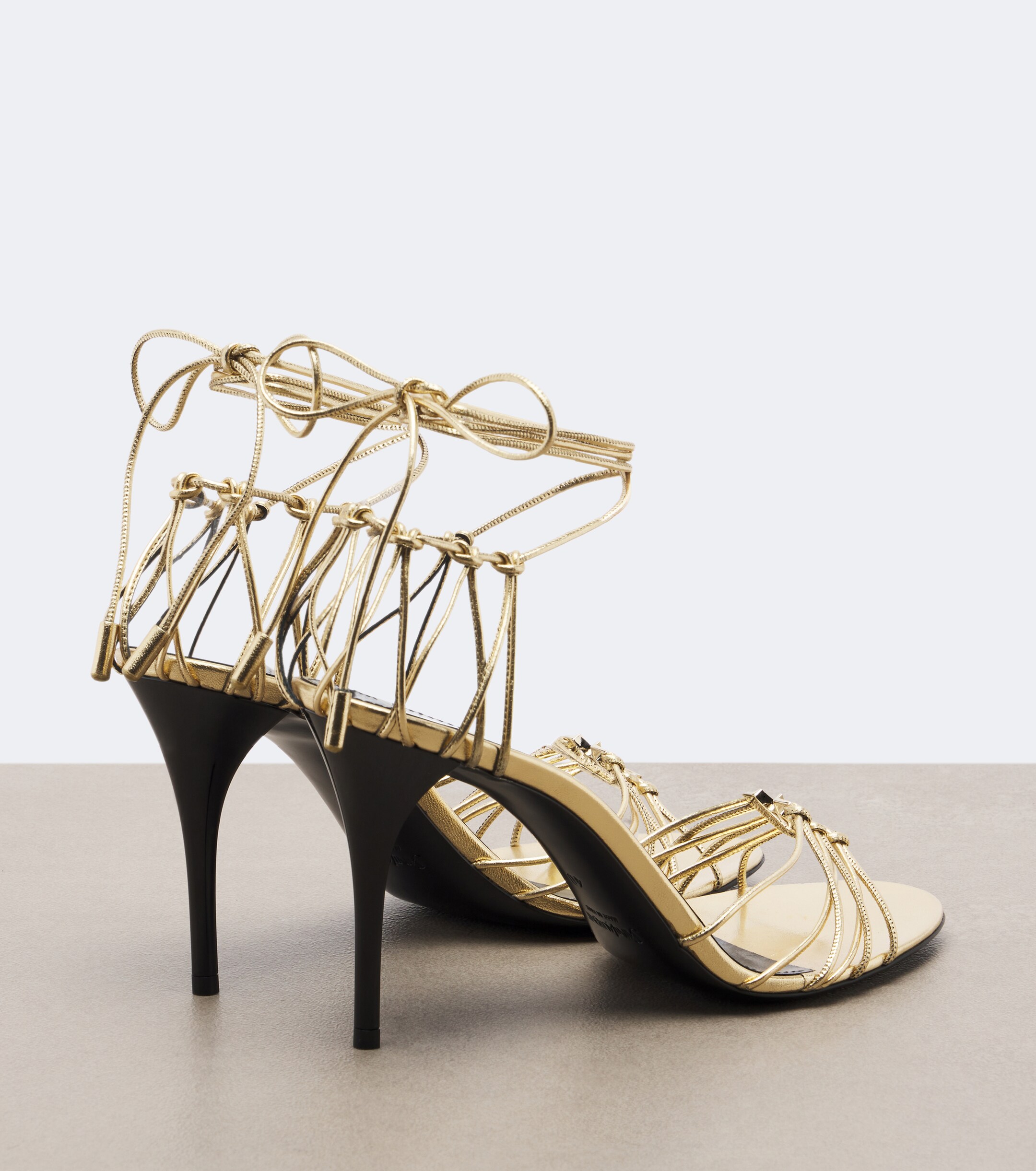 Saint Laurent Saint Laurent Babylone metallic leather sandals