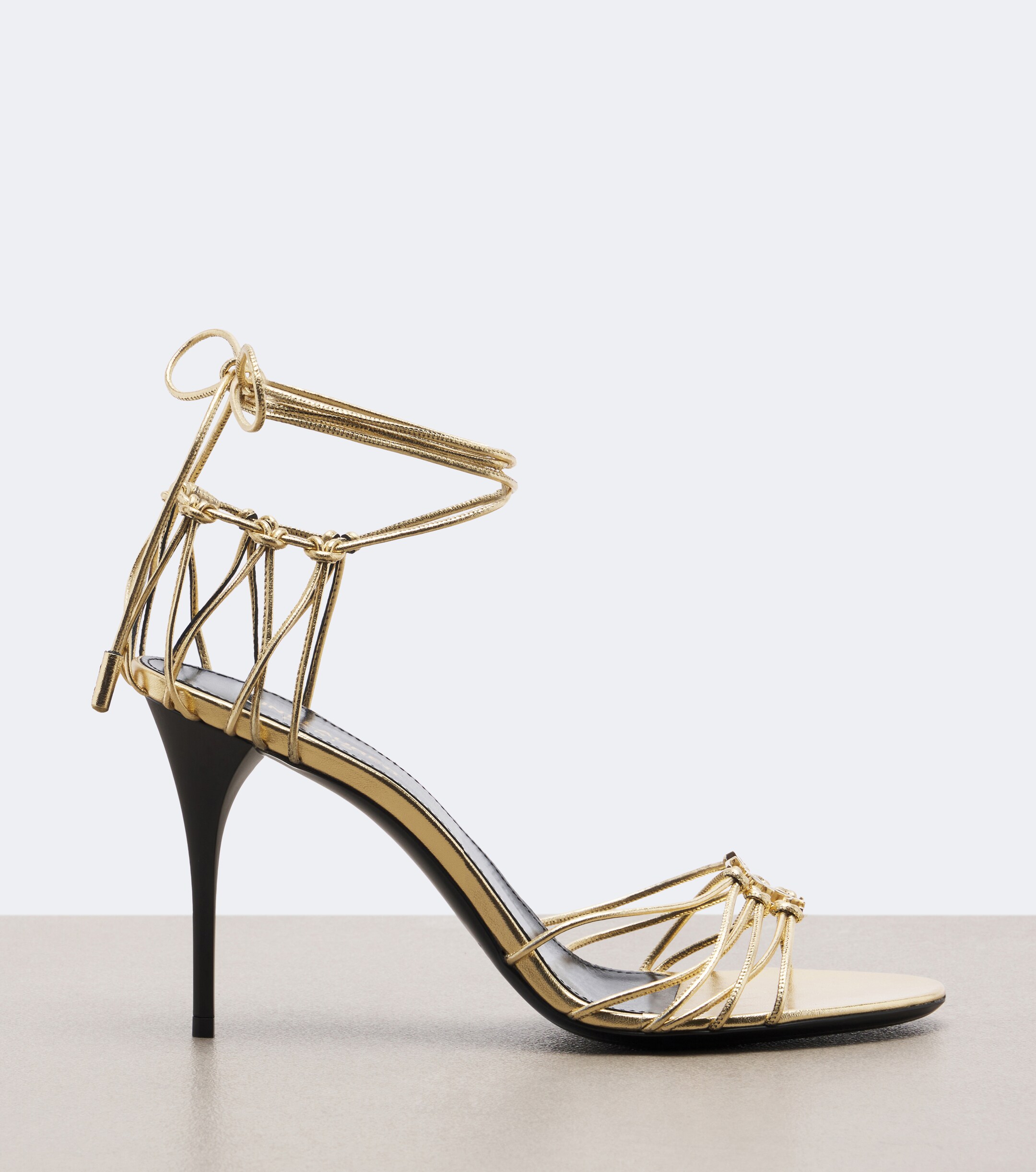 Saint Laurent Saint Laurent Babylone metallic leather sandals