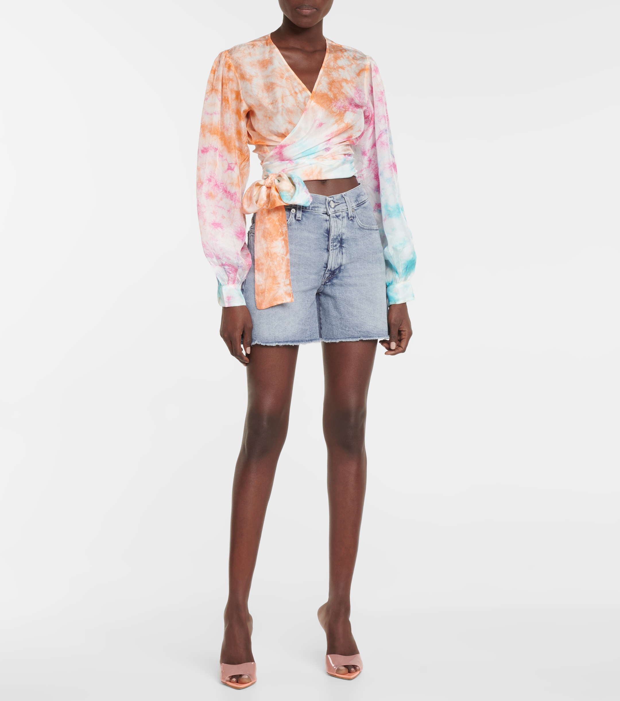 7 For All Mankind Billie high-rise denim shorts