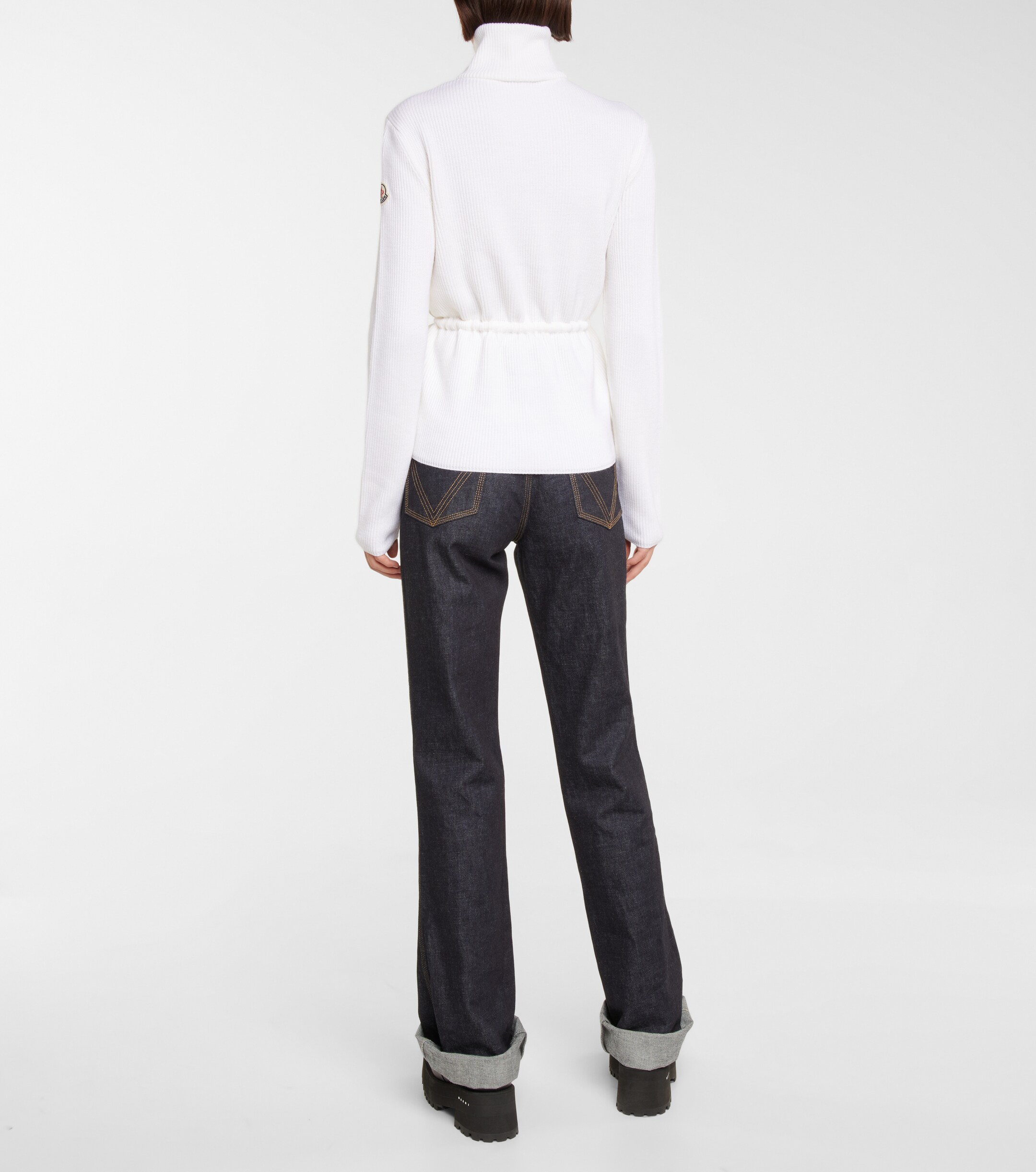 Moncler Wool and quilted down cardigan