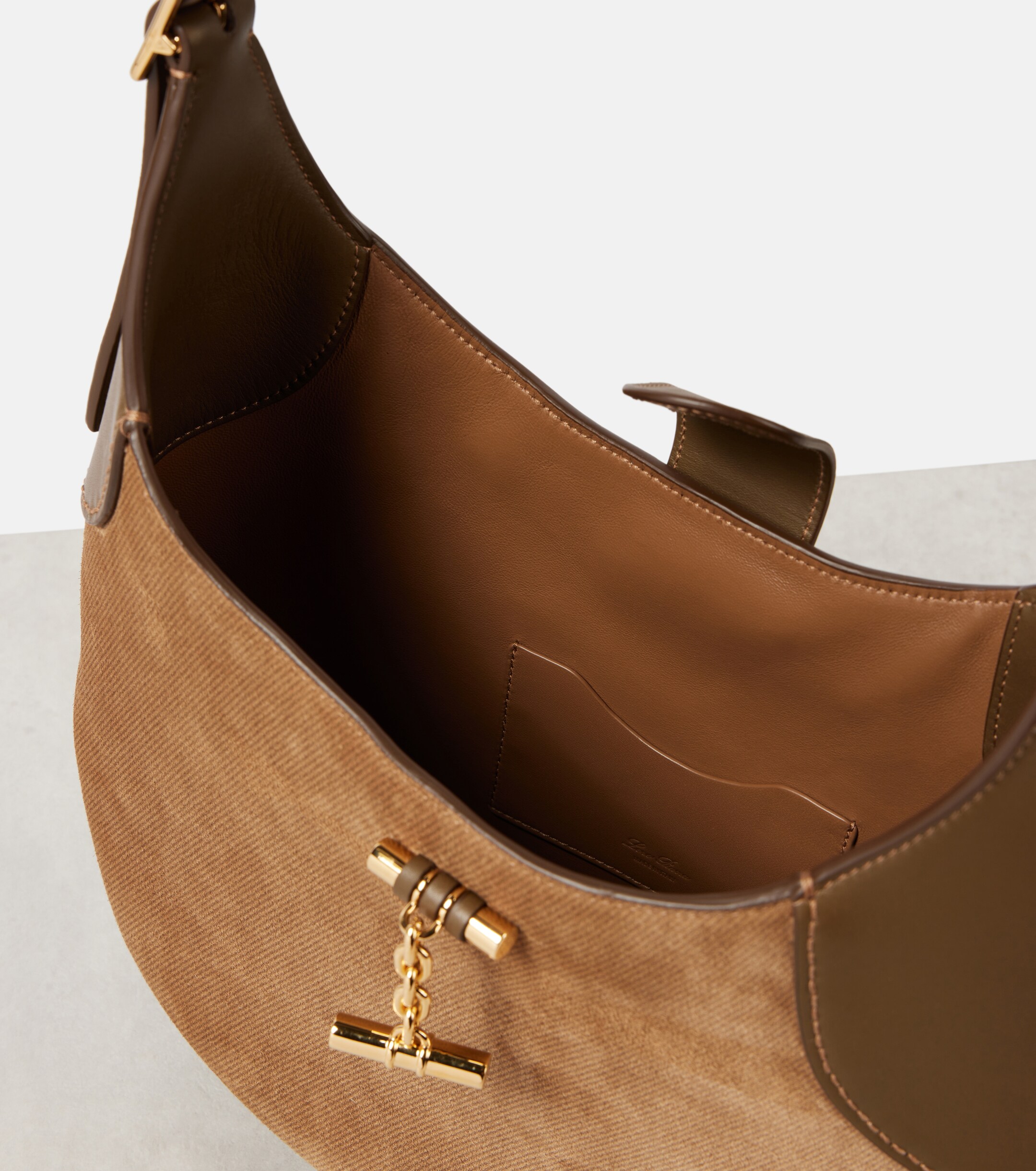Loro Piana Bobbin Medium leather shoulder bag