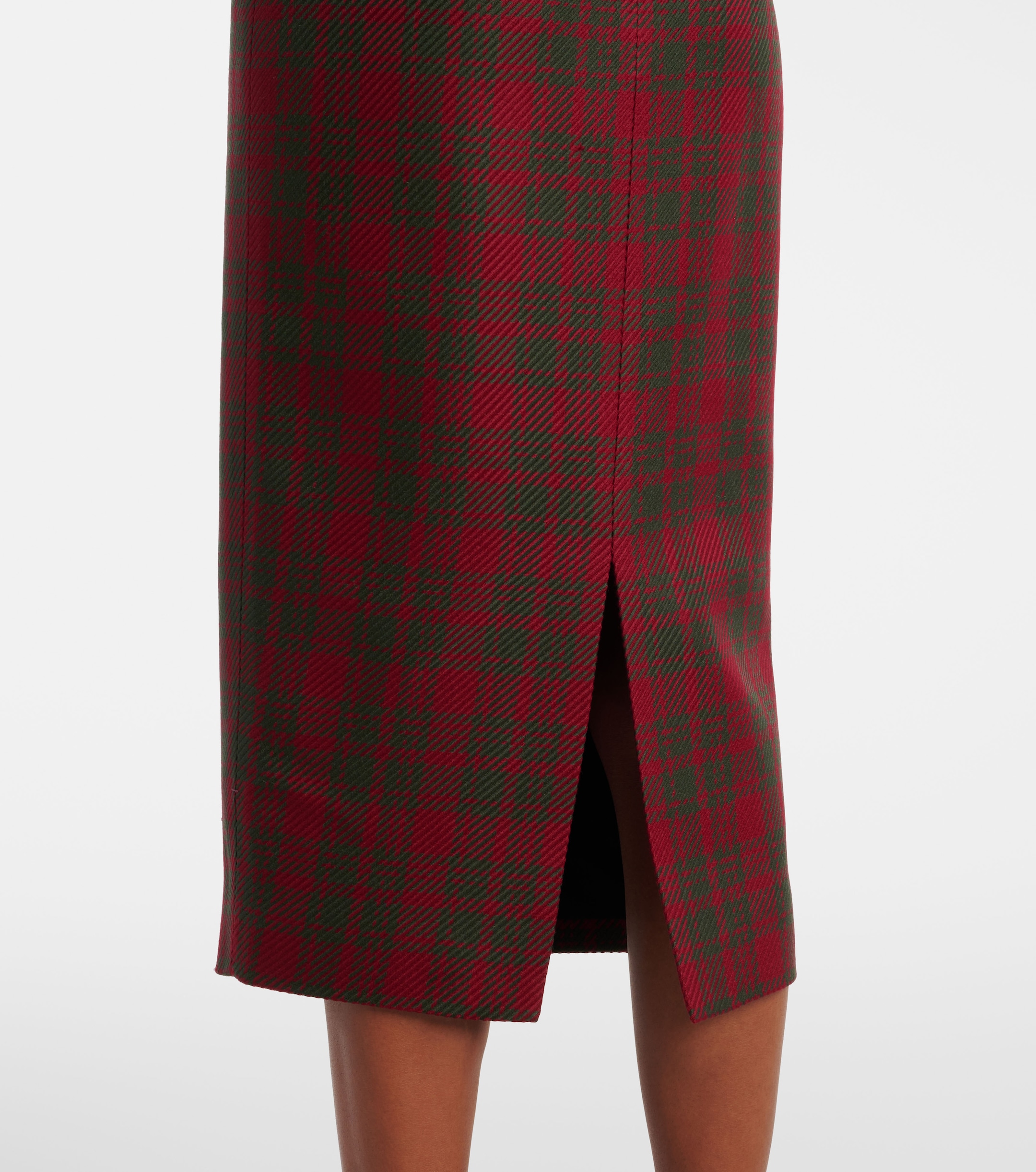 Emilia Wickstead Lorelei plaid wool-blend pencil skirt