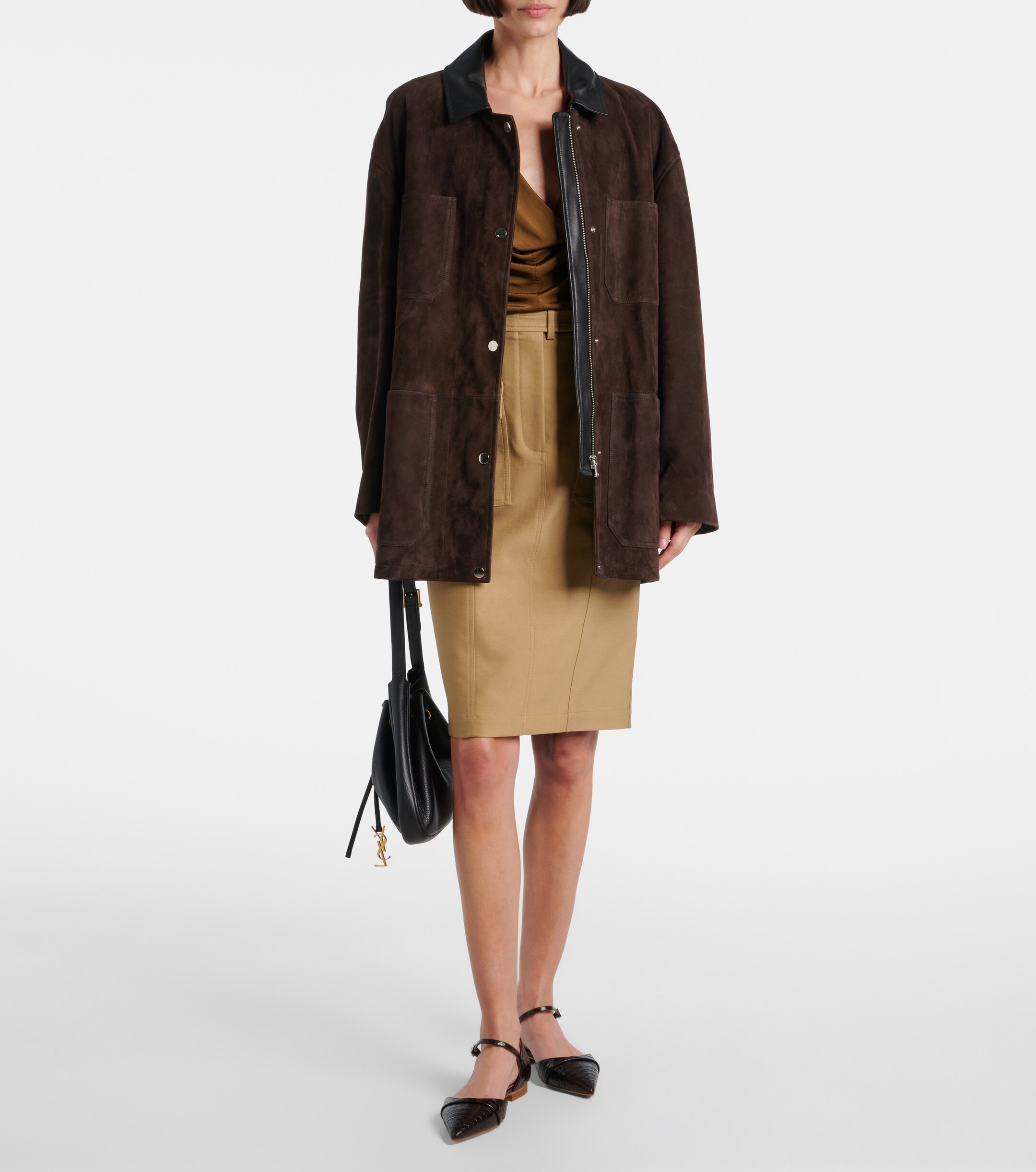 Malone Souliers Ulla croc-effect leather flats 