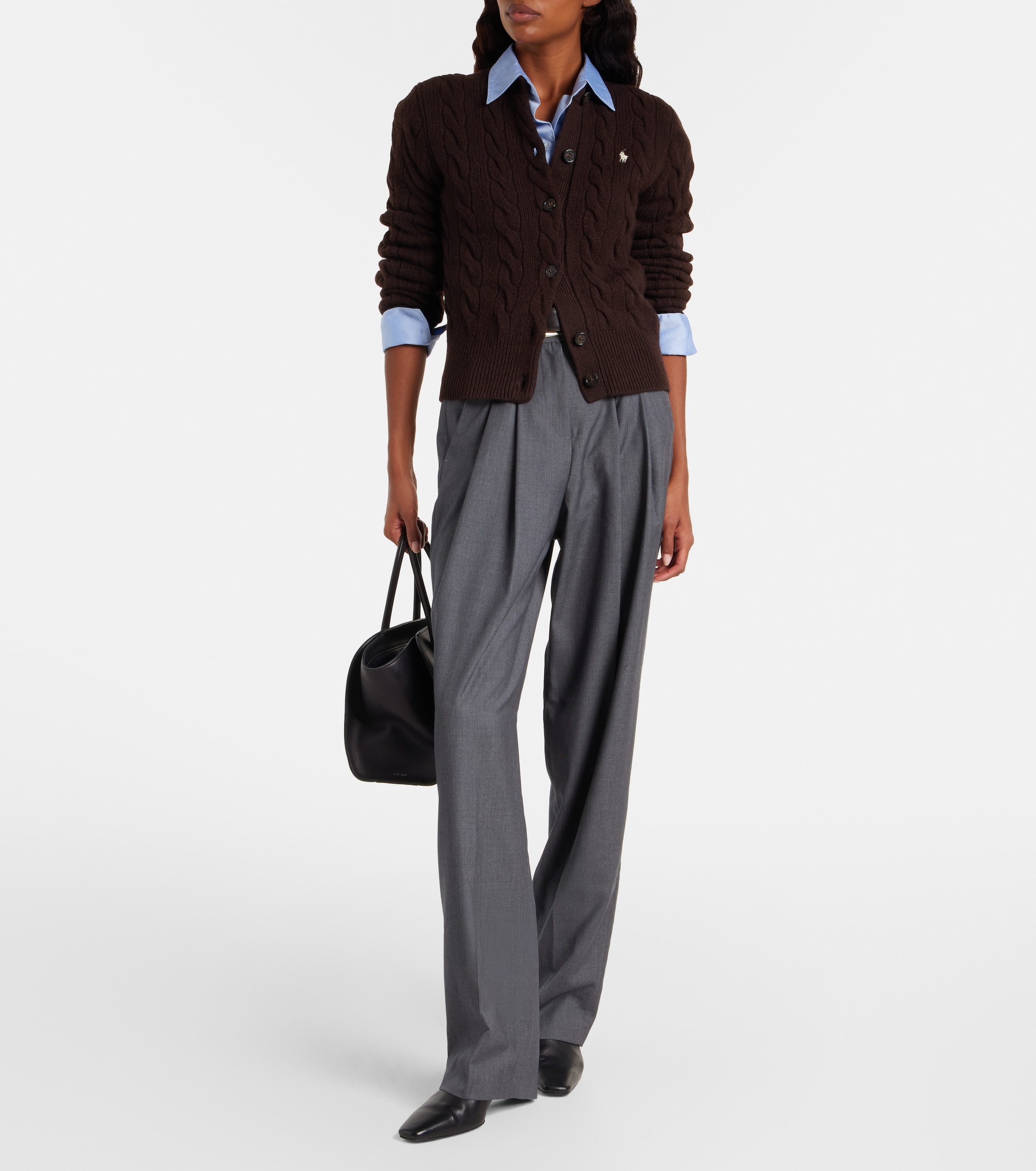 Polo Ralph Lauren Cable-knit wool and cashmere cardigan