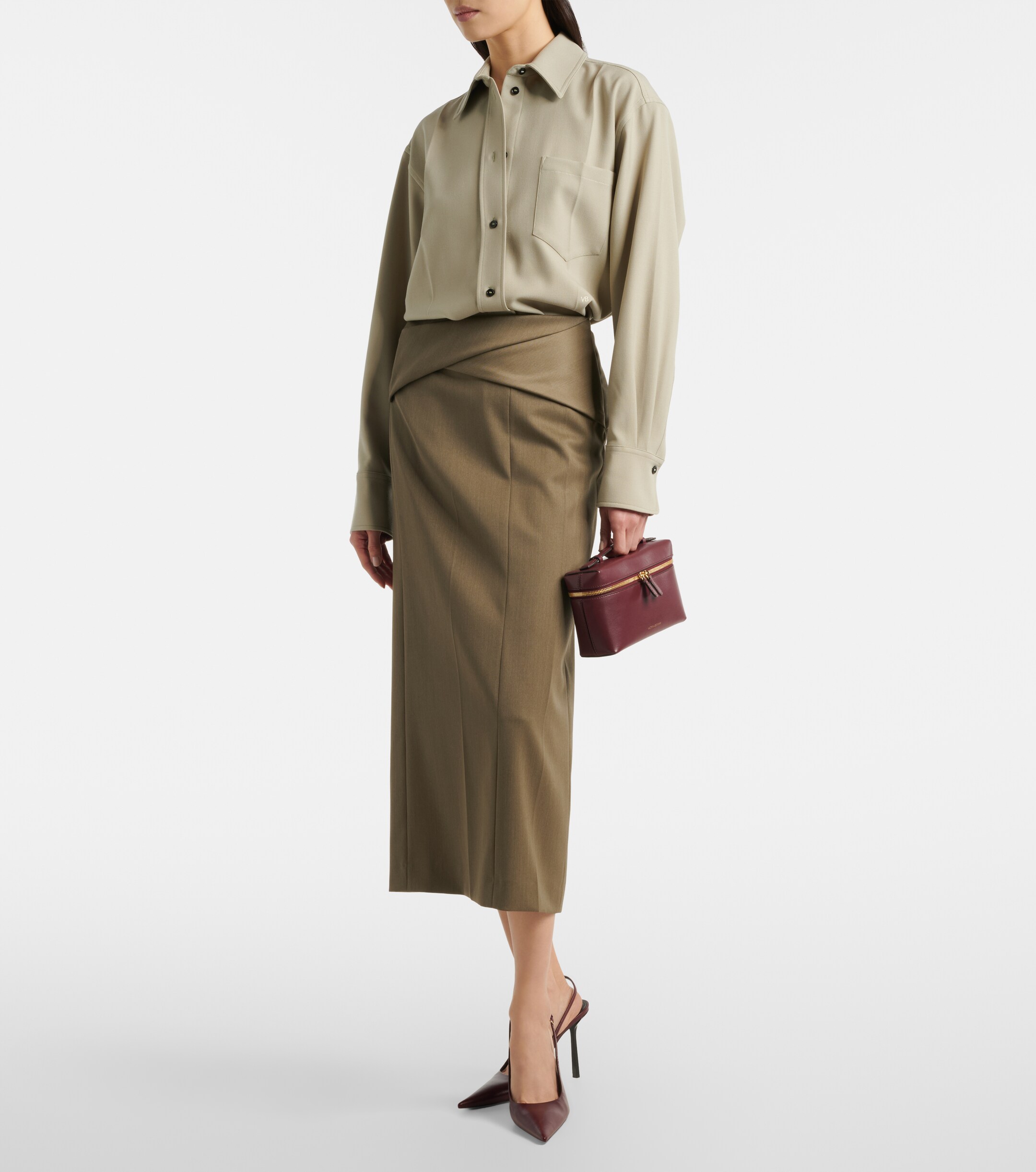 Victoria Beckham Vanity leather vanity bag