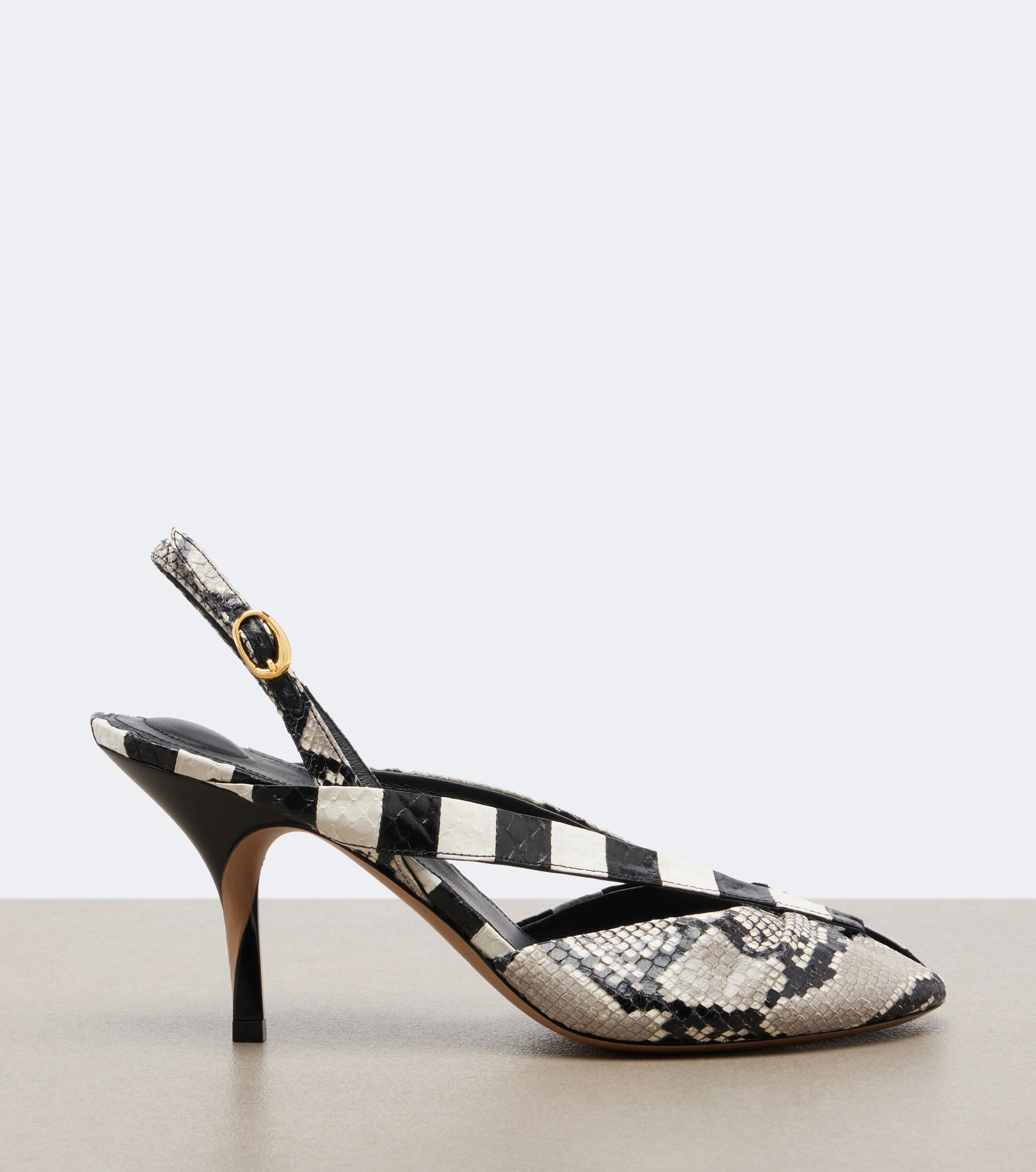 Jacquemus Jacquemus Poisson snake-effect leather slingbacks