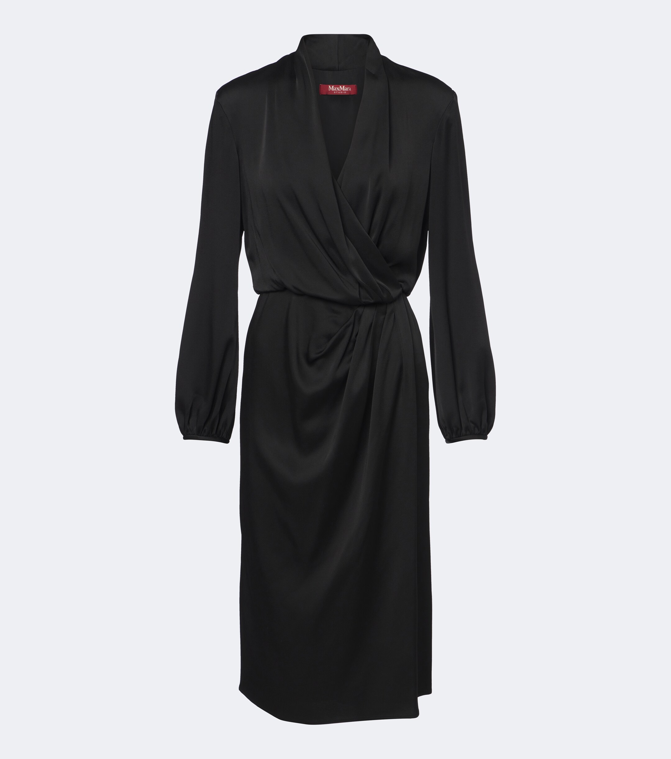 Max Mara Max Mara Elegante draped satin midi dress