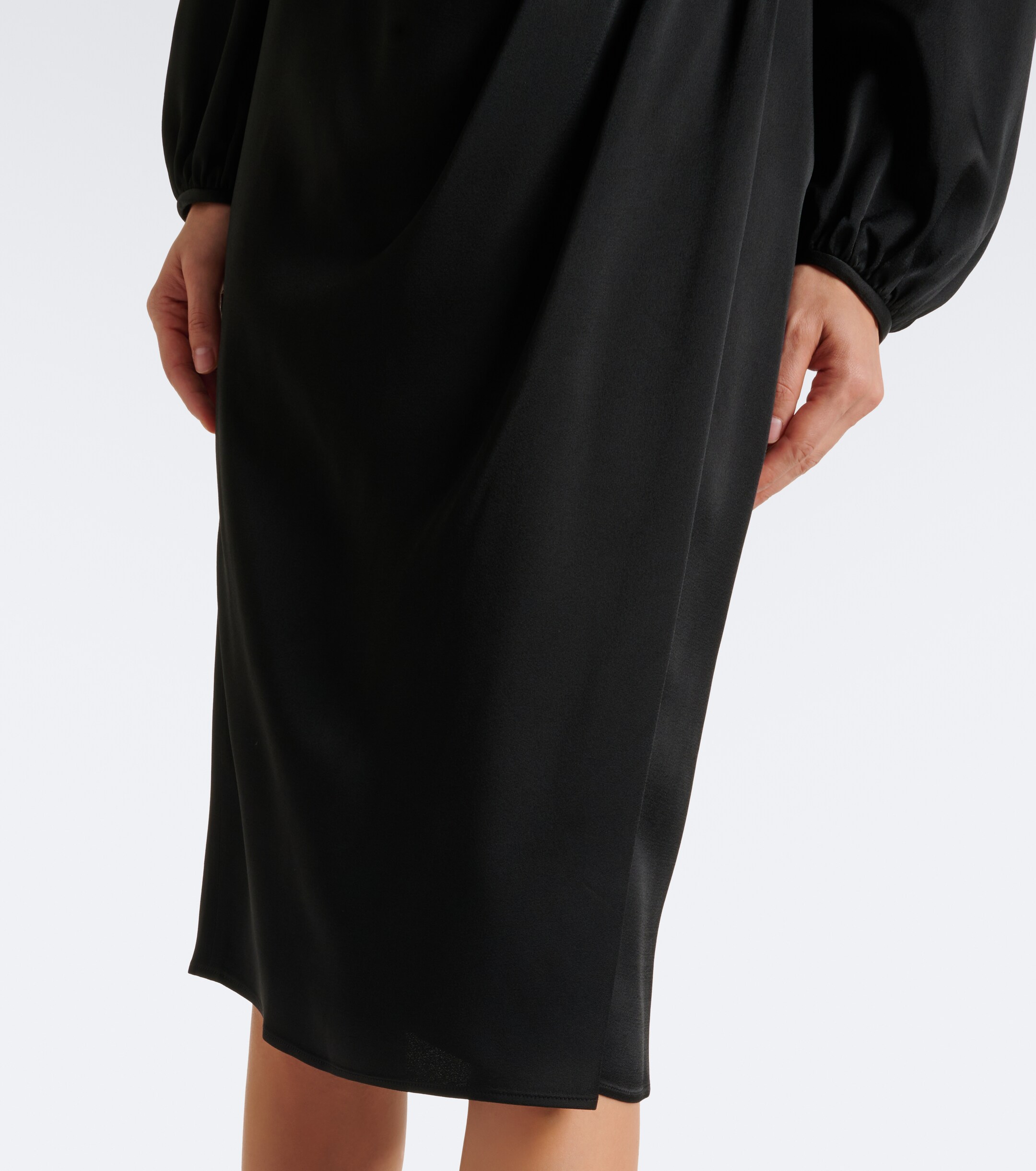 Max Mara Max Mara Elegante draped satin midi dress