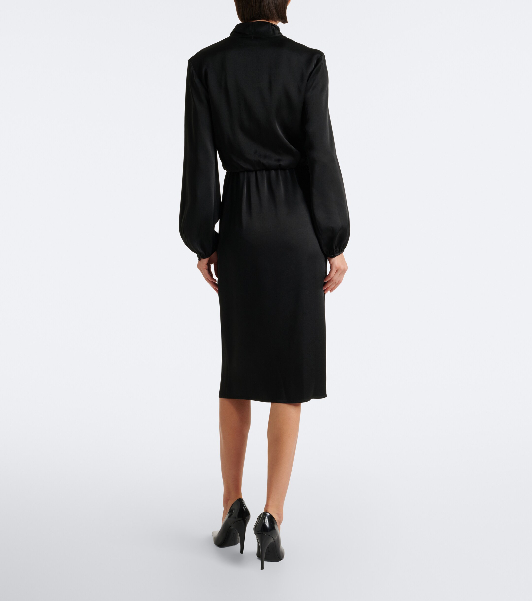 Max Mara Max Mara Elegante draped satin midi dress