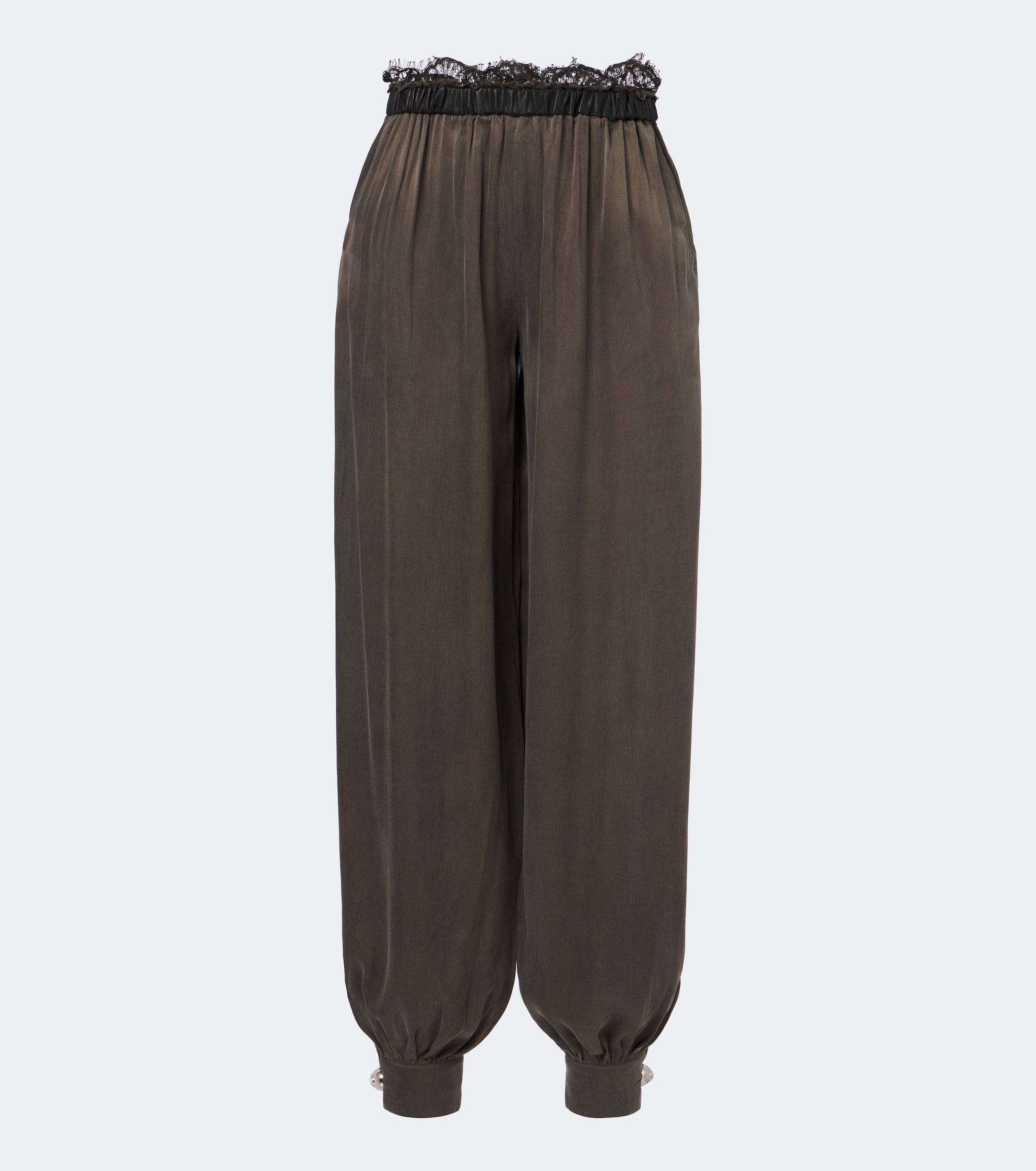 Jacques Wei Jacques Wei Leather-trimmed balloon pants