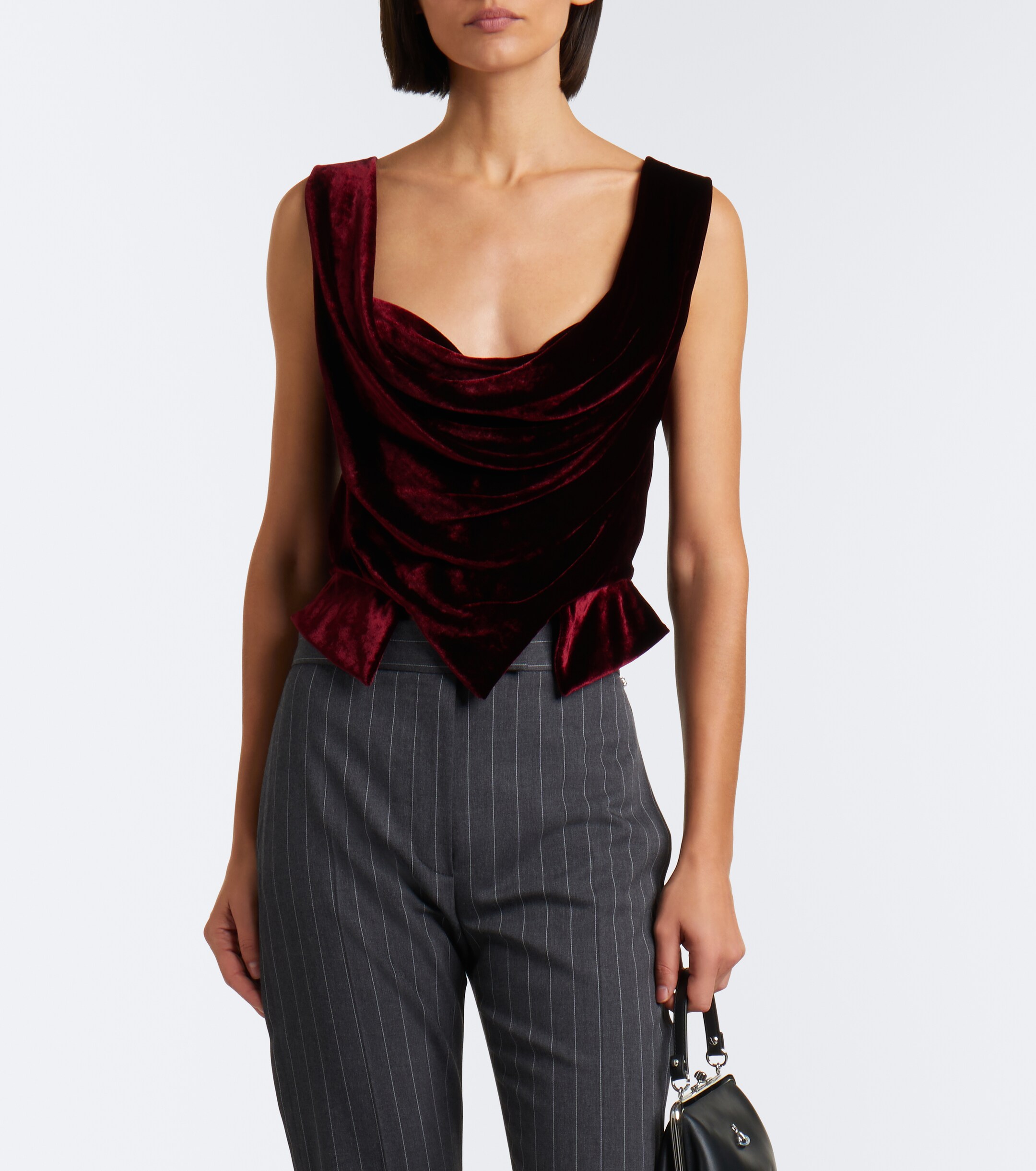 Vivienne Westwood Vivienne Westwood Sunday draped velvet bustier top