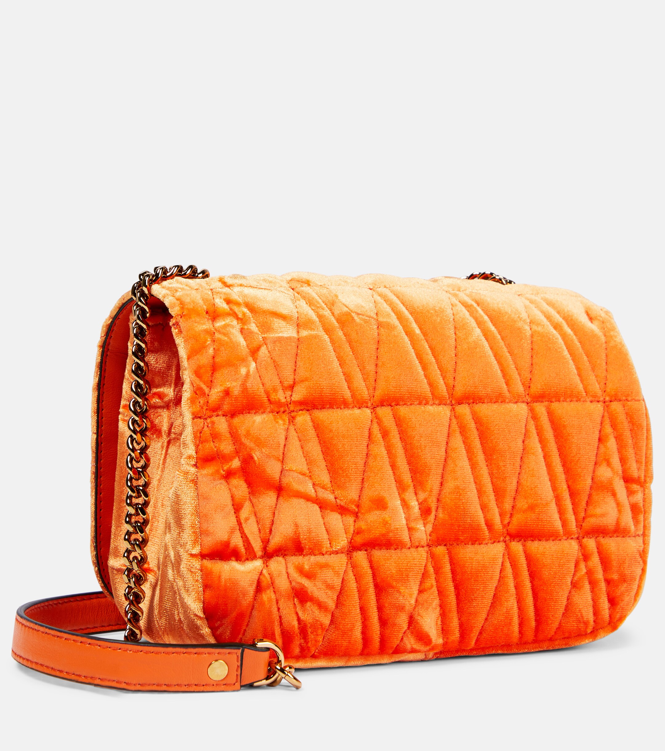 Versace Virtus Small velvet shoulder bag